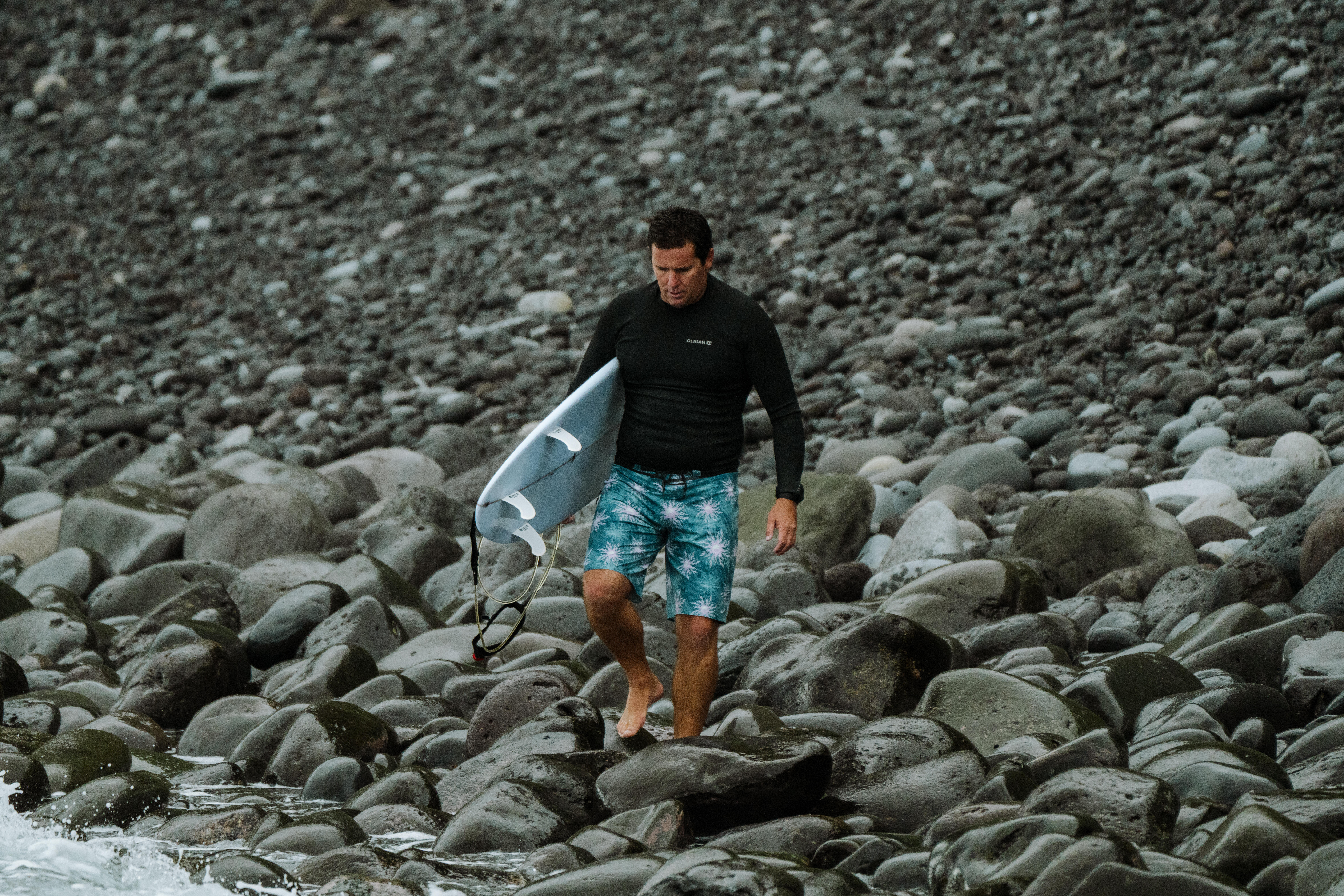 Short de surf 20 po longue homme homme - bleu - OLAIAN