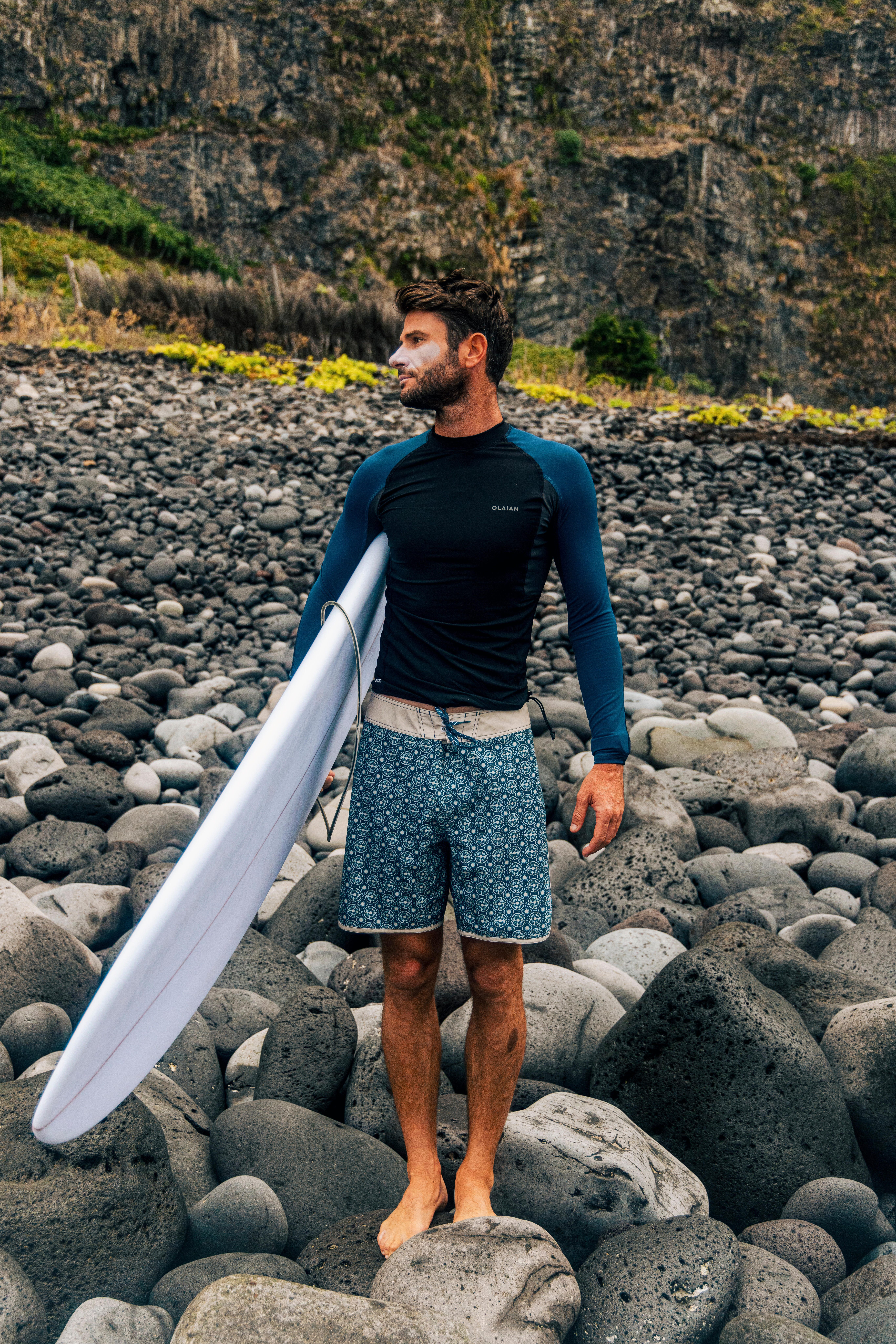 Men’s Long-Sleeved Surfing Rash Guard, 500 - OLAIAN