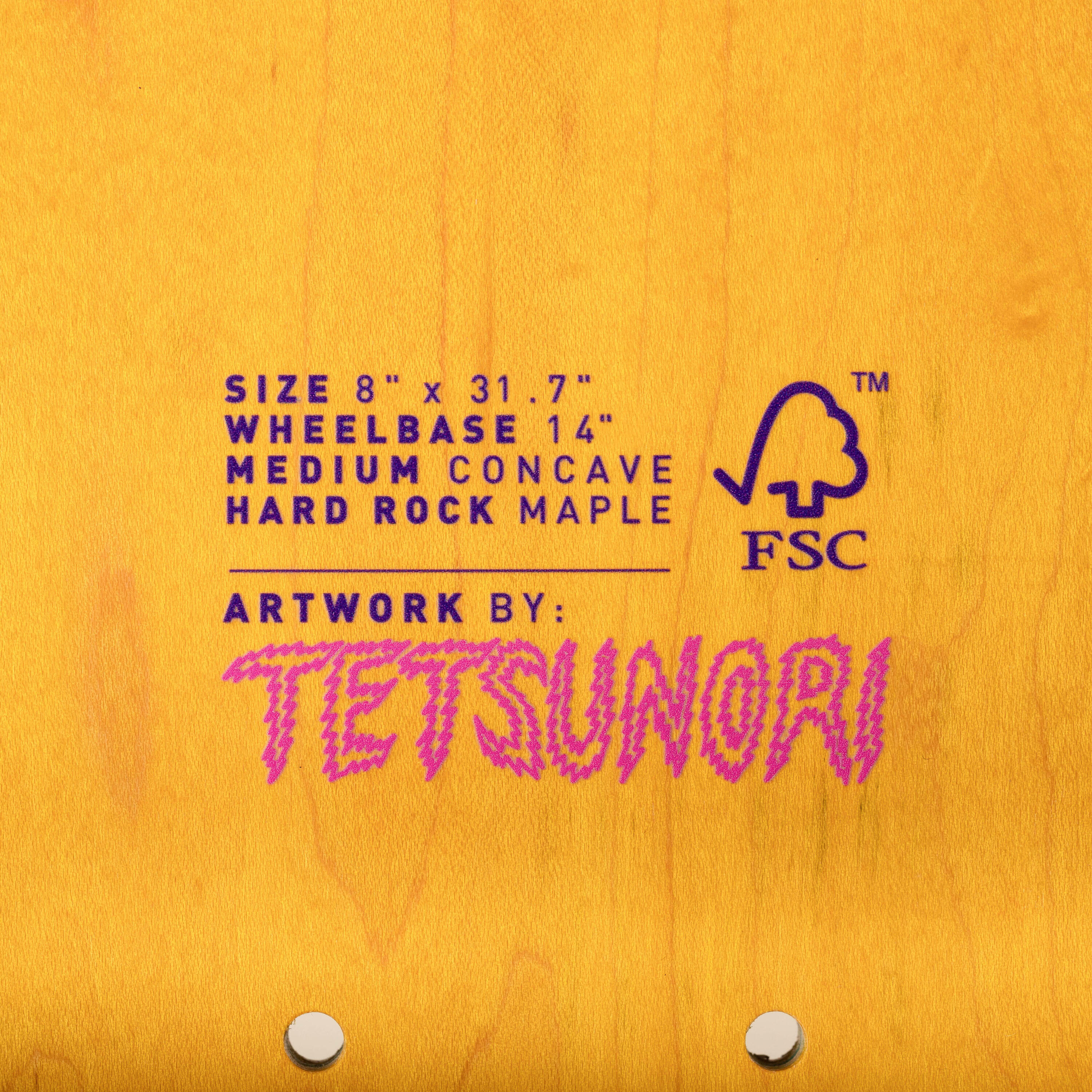 PLANCHE DE SKATE ERABLE DK500 POPSICLE TAILLE 8". GRAPHISME PAR TETSUNORI 5/5