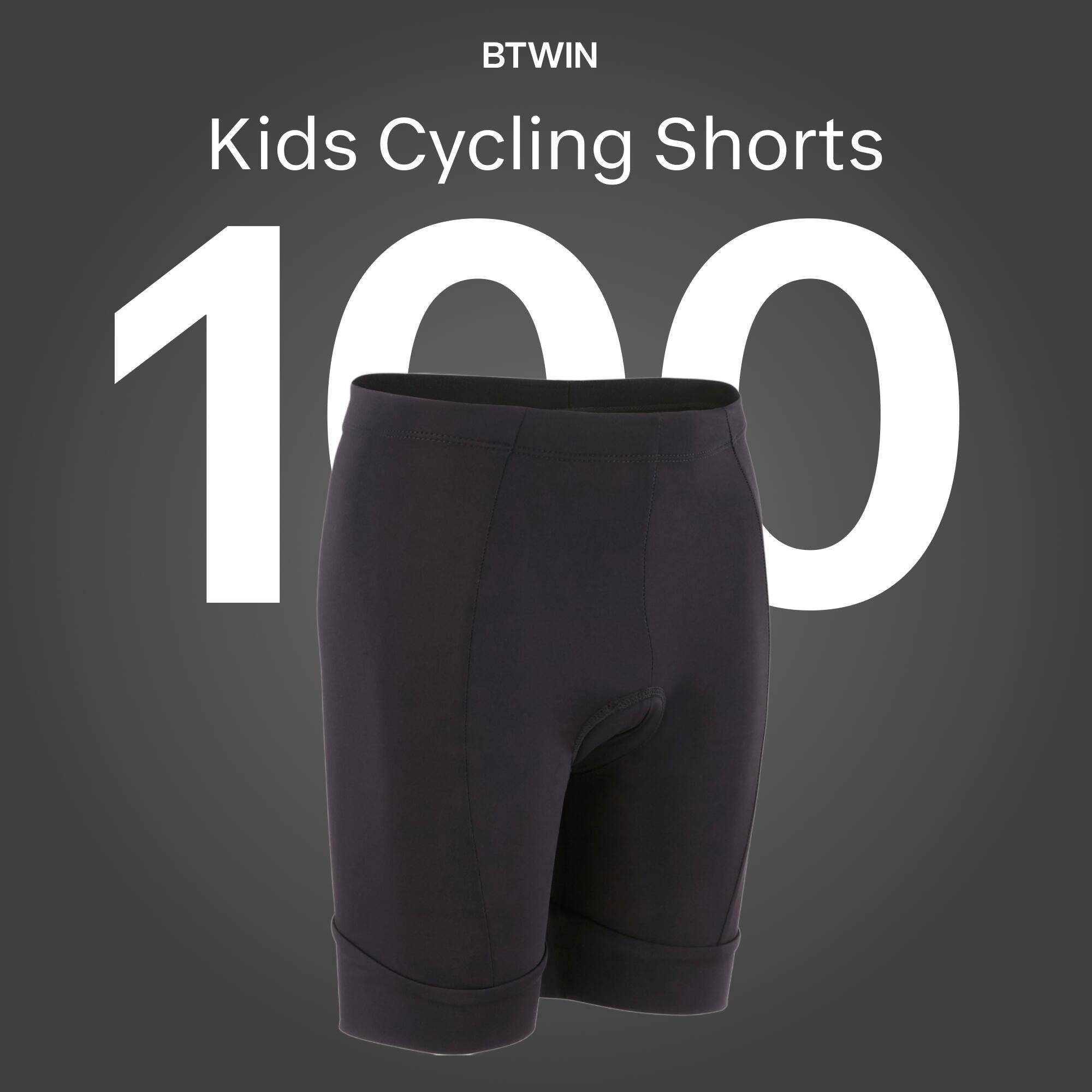 Kids Cycling Padded Shorts - Black -  2