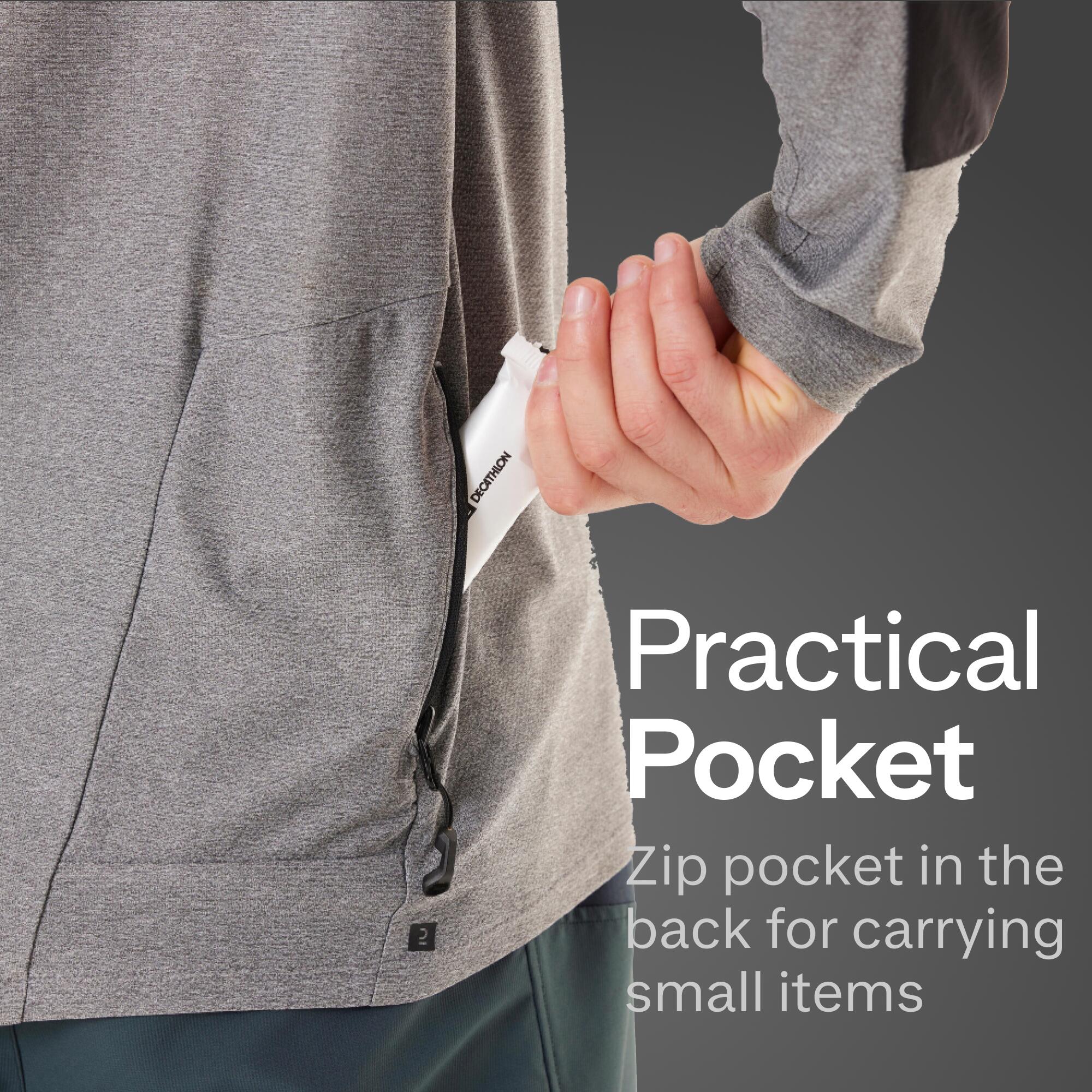 Long-Sleeved Mountain Biking Jersey EXPL 100 - Grey