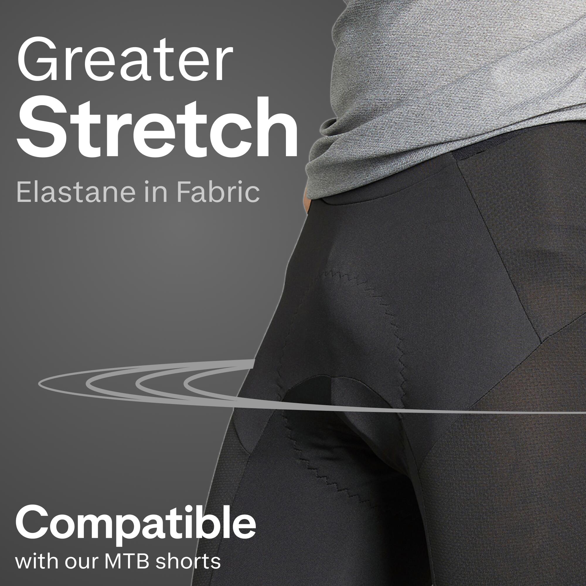 Mens Mountain Bike Undershorts ST 500  - Black