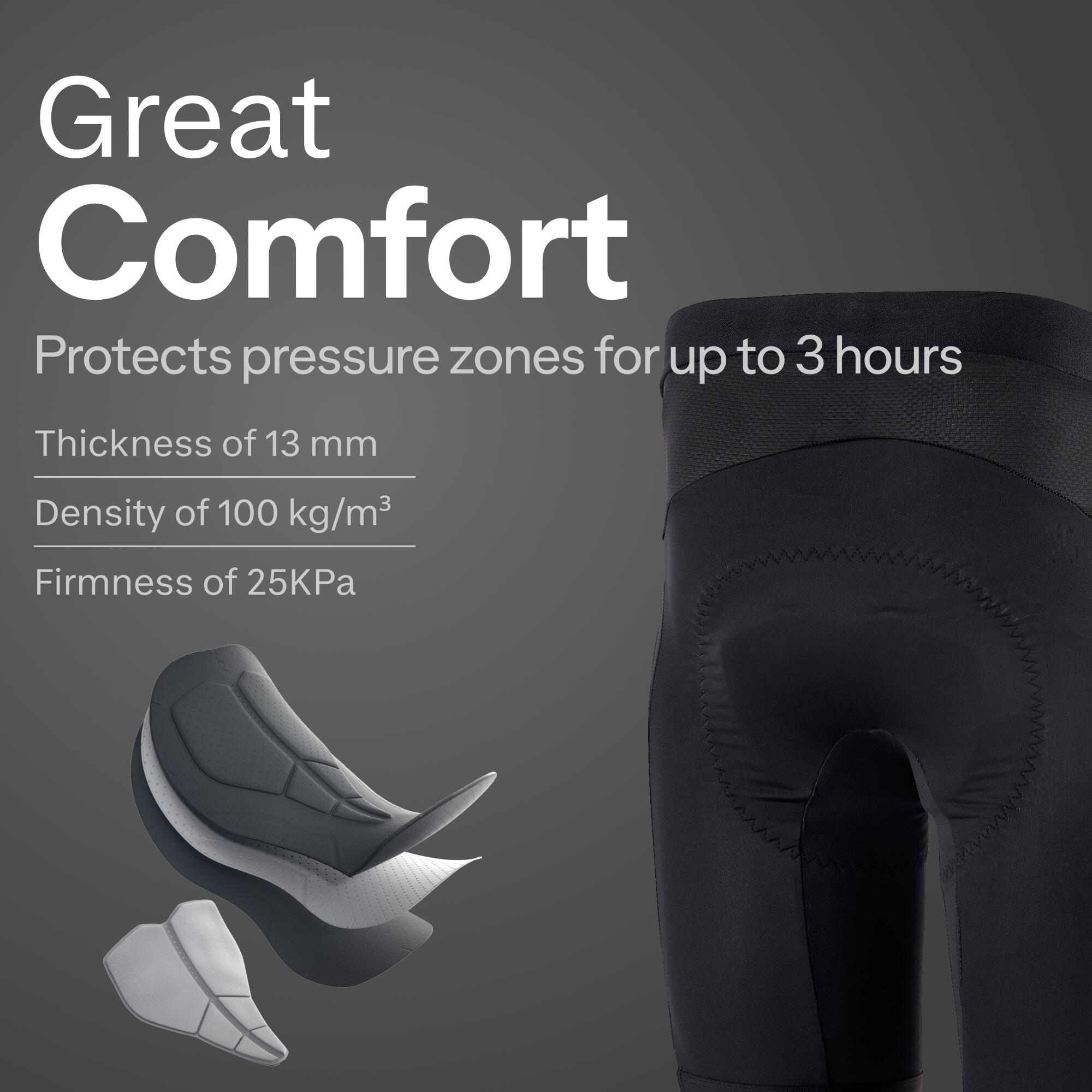 Mens Mountain Bike Undershorts ST 500  - Black