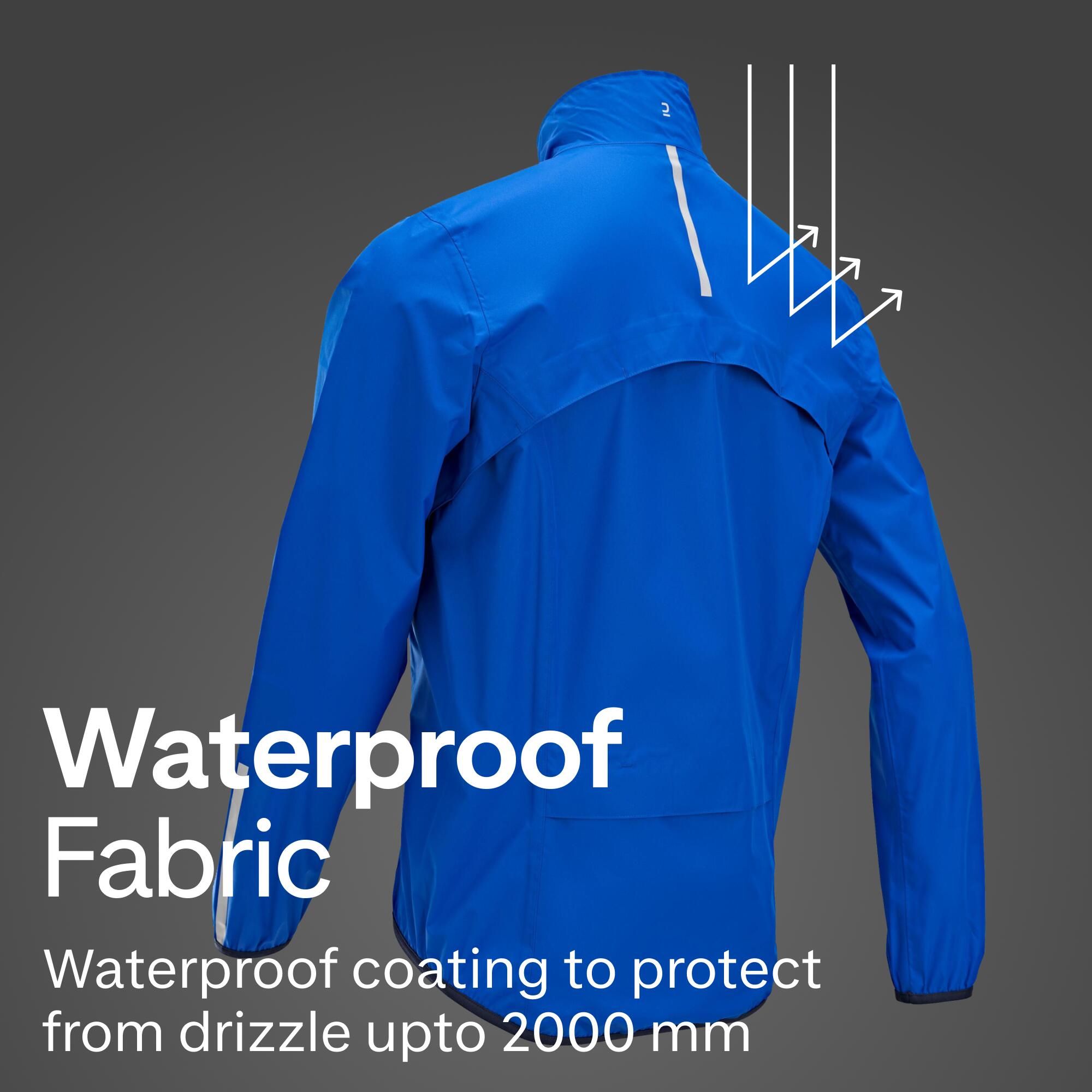 Fahrrad Regenjacke Rennrad RC100 Herren blau 12/12