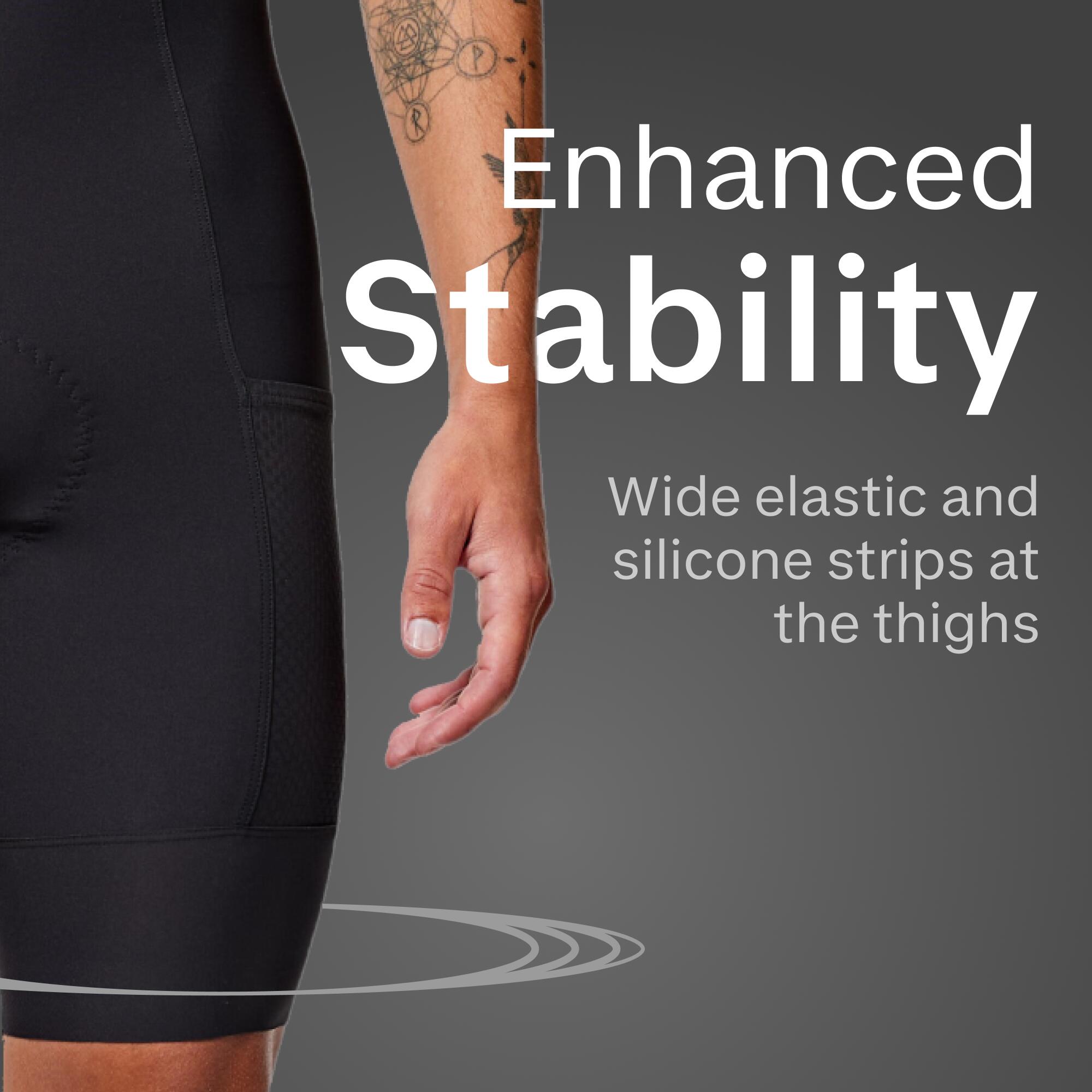 Men's endurance road cycling shorts, EDR black