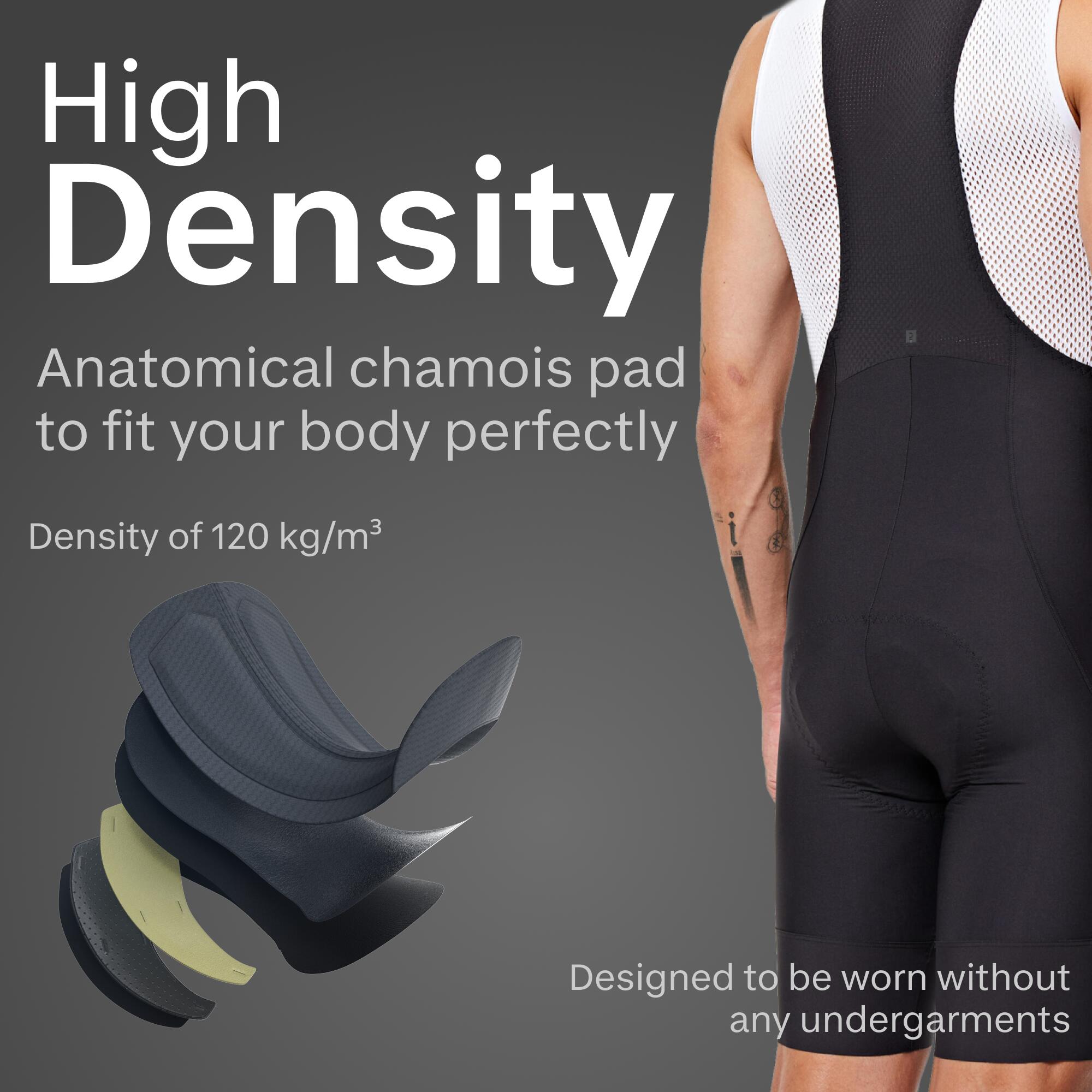 Men's endurance road cycling shorts, EDR black