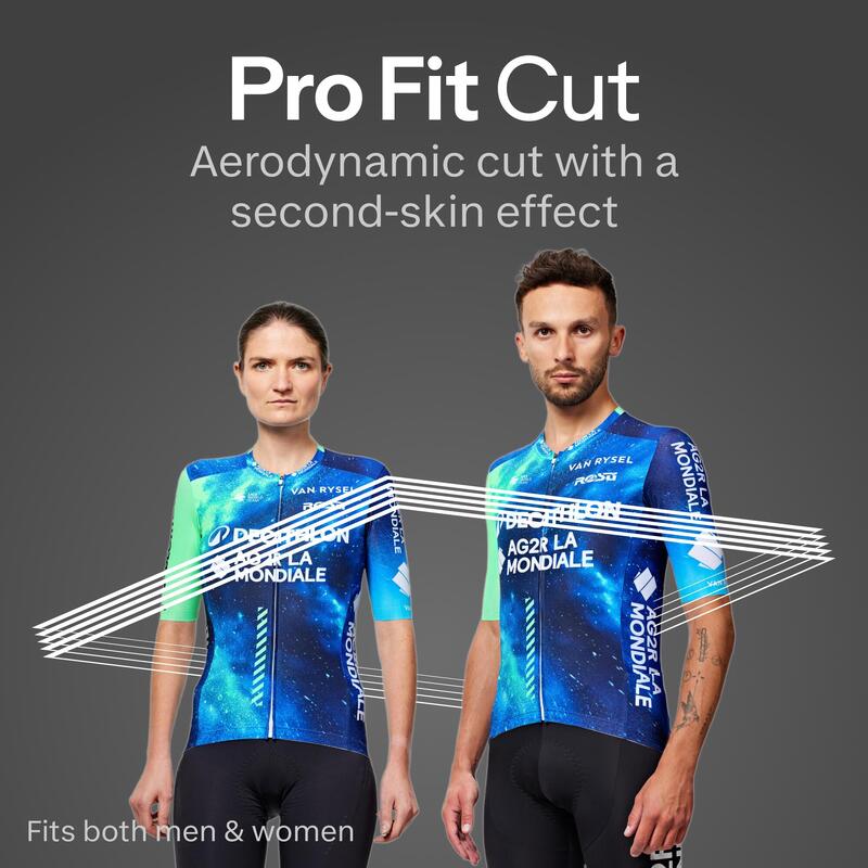 Camisola Manga Curta Ciclismo de Estrada DECATHLON AG2R LA MONDIALE Team Réplica