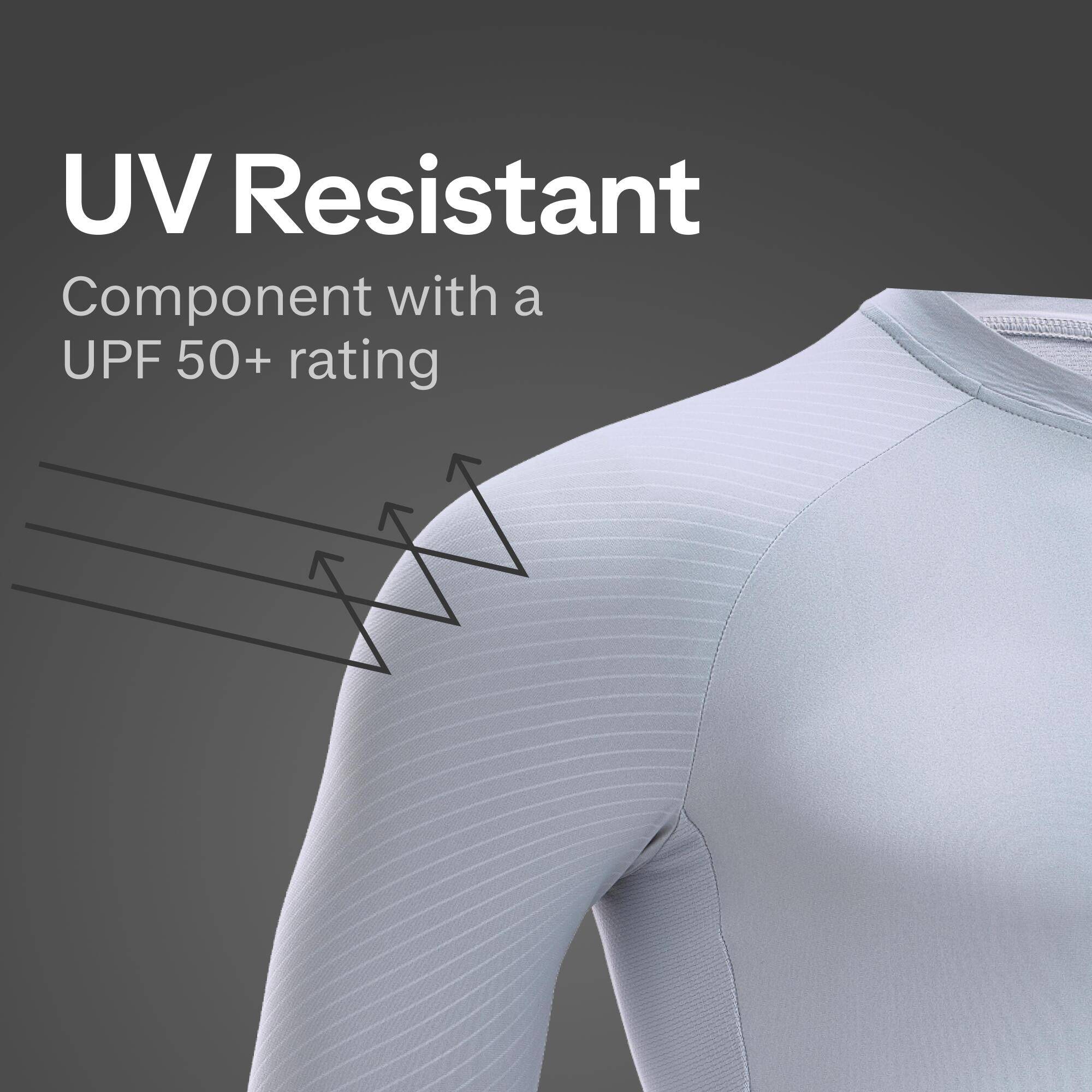 Men's Long-Sleeved UVP Road Cycling Summer Jersey Racer Ultralight - Grey -  2