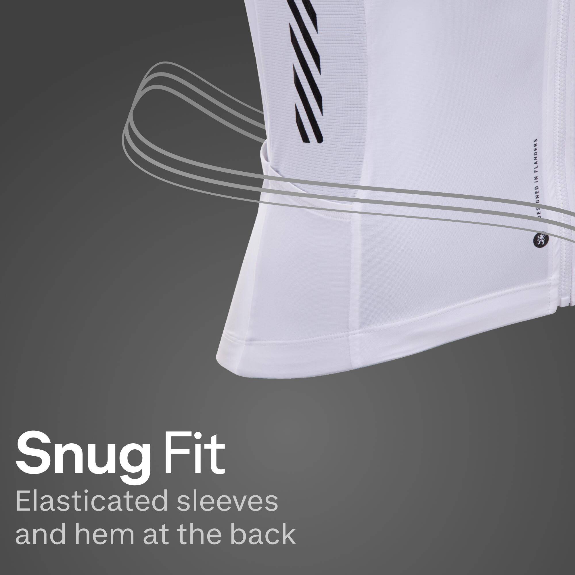 Unisex Cycling Short Sleeve Jersey Breathable Racer 2 - White -  5