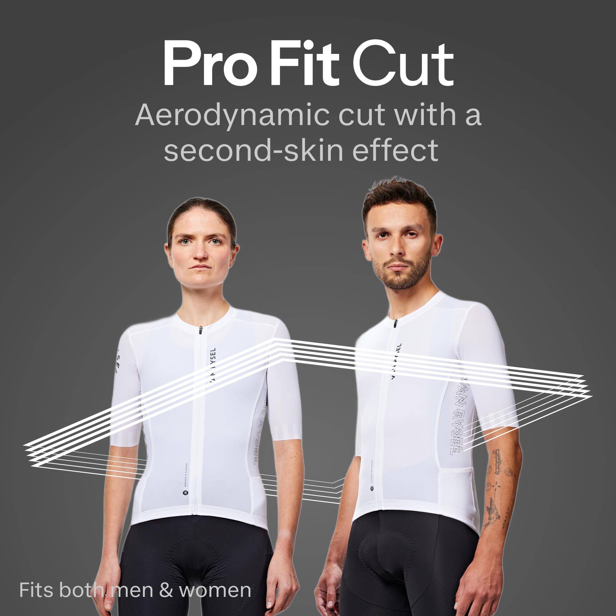 Unisex Cycling Short Sleeve Jersey Breathable Racer 2 - White -  4