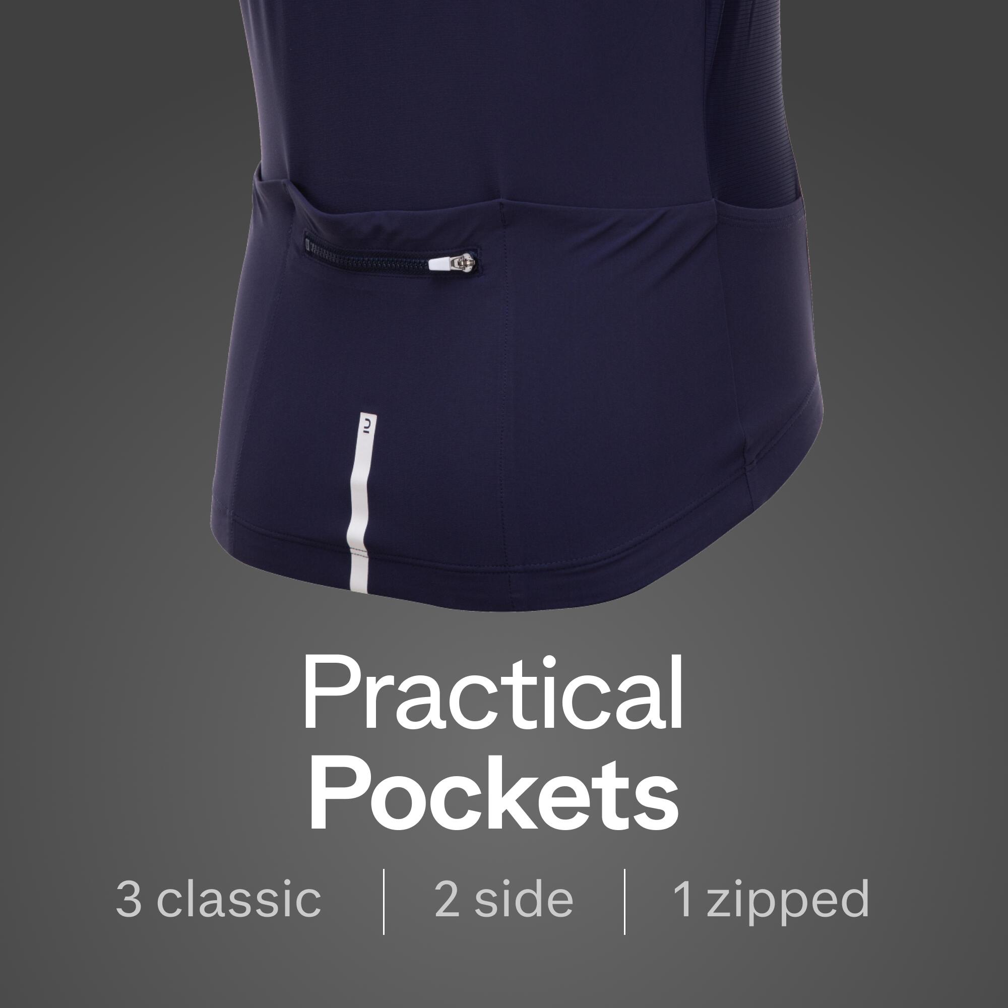 Unisex Cycling Short Sleeve Jersey Breathable Racer 2 - Navy