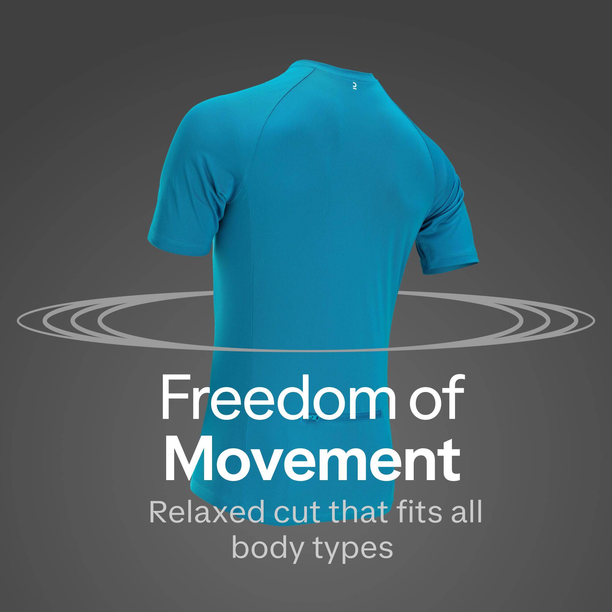 Men's Road Cycling Summer Jersey Essential - Blue -  1