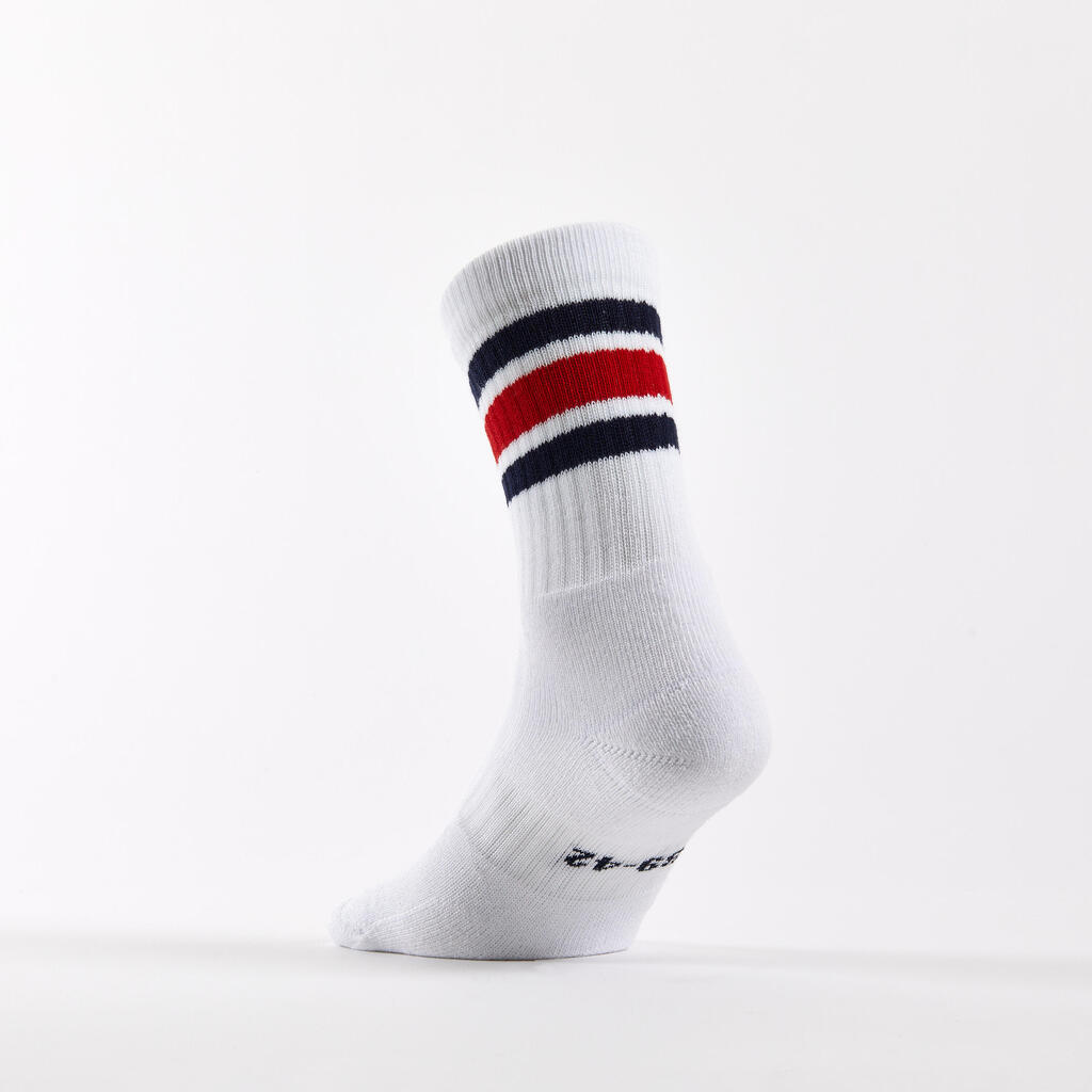 Plave/bele/zelene duboke čarape za tenis RS 500 (3 para)