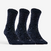 CHAUSSETTES DE TENNIS HAUTES RS 500 MARINE LOT DE 3