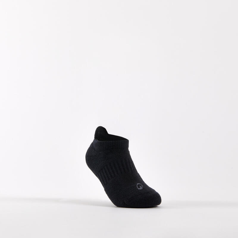 MEIAS DE TÉNIS CRIANÇA CANO BAIXO DECATHLON RS 500 PRETO (3 PARES)