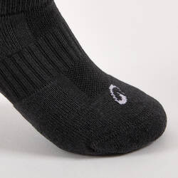 Kids' Tennis Low Socks RS 500 Tri-Pack - Black