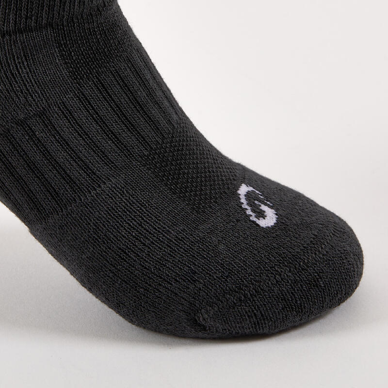 MEIAS DE TÉNIS CRIANÇA CANO BAIXO DECATHLON RS 500 PRETO (3 PARES)