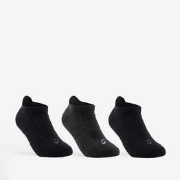 CHAUSSETTES TENNIS ENFANT BASSES RS 500 NOIRE LOT DE 3