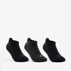 CALCETINES CORTOS DE TENIS NIÑO RS 500 NEGRO LOTE DE 3 PARES