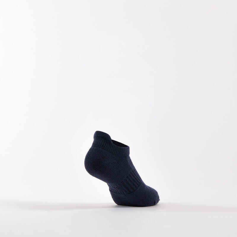 SET DE 3 PERECHI DE ȘOSETE SCURTE DECATHLON RS 500 NEGRU-NEGRU-GRI COPII