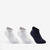 CHAUSSETTES BASSES ENFANT DECATHLON RS 500 NOIR NOIR GRIS EN LOT DE 3