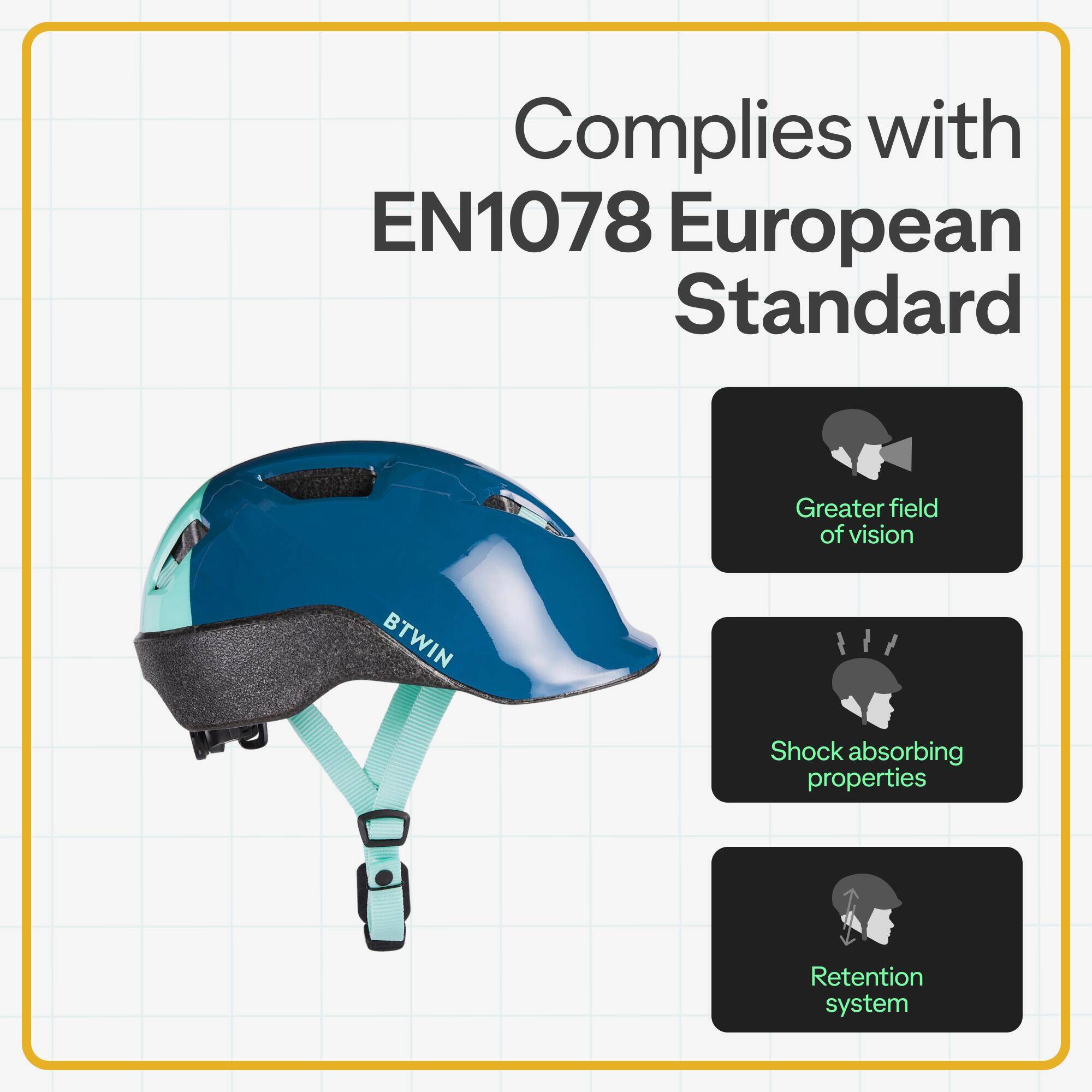 Kids Cycling Helmet 500 - Blue -  5
