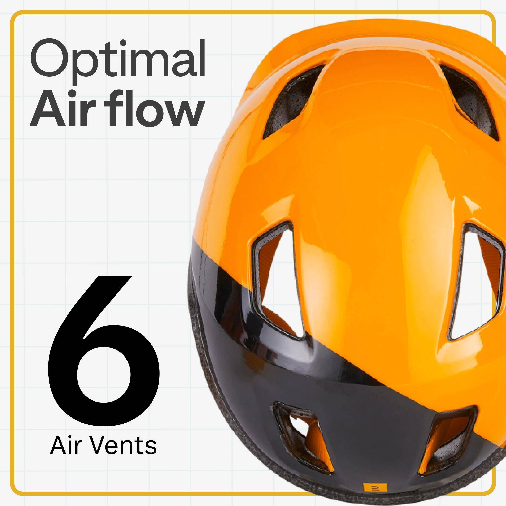 Kids Cycling Helmet 500 - Yellow -  3