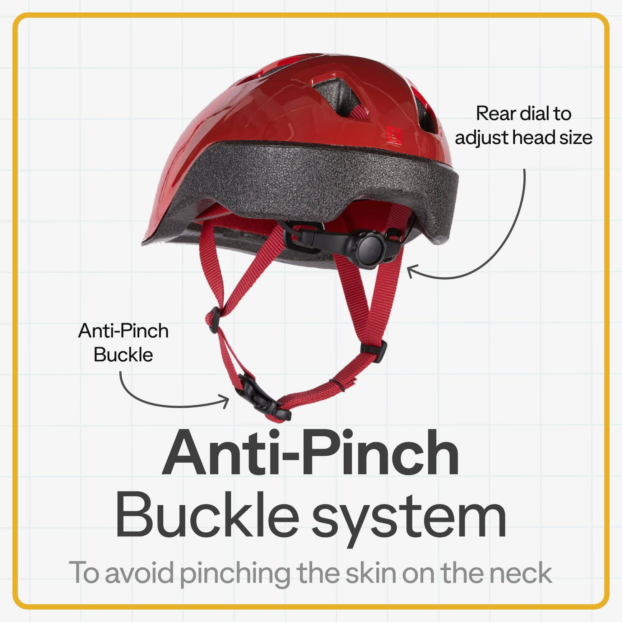 Kids Cycling Helmet 500 - Red -  4