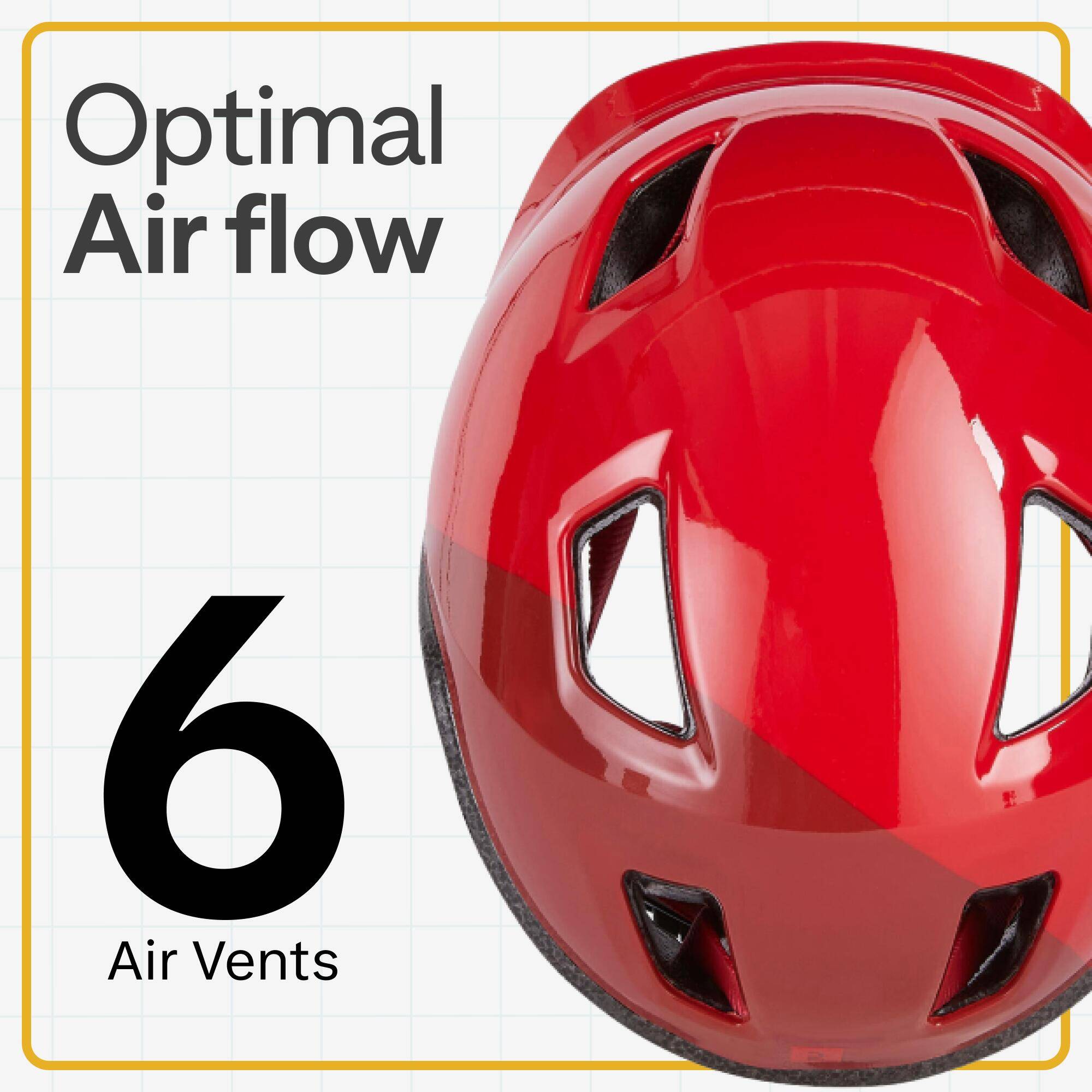Kids Cycling Helmet 500 - Red -  3