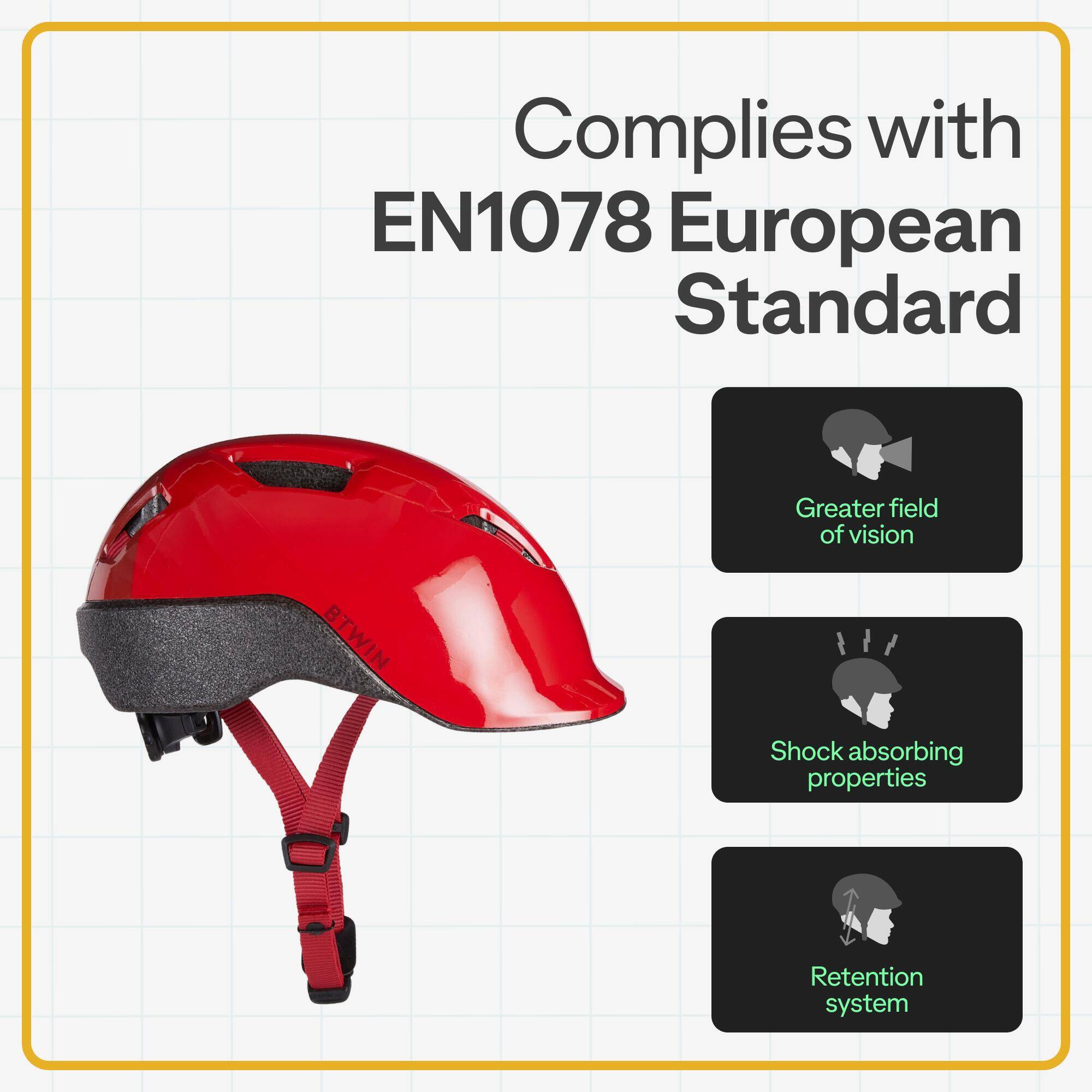 Kids Cycling Helmet 500 - Red -  5