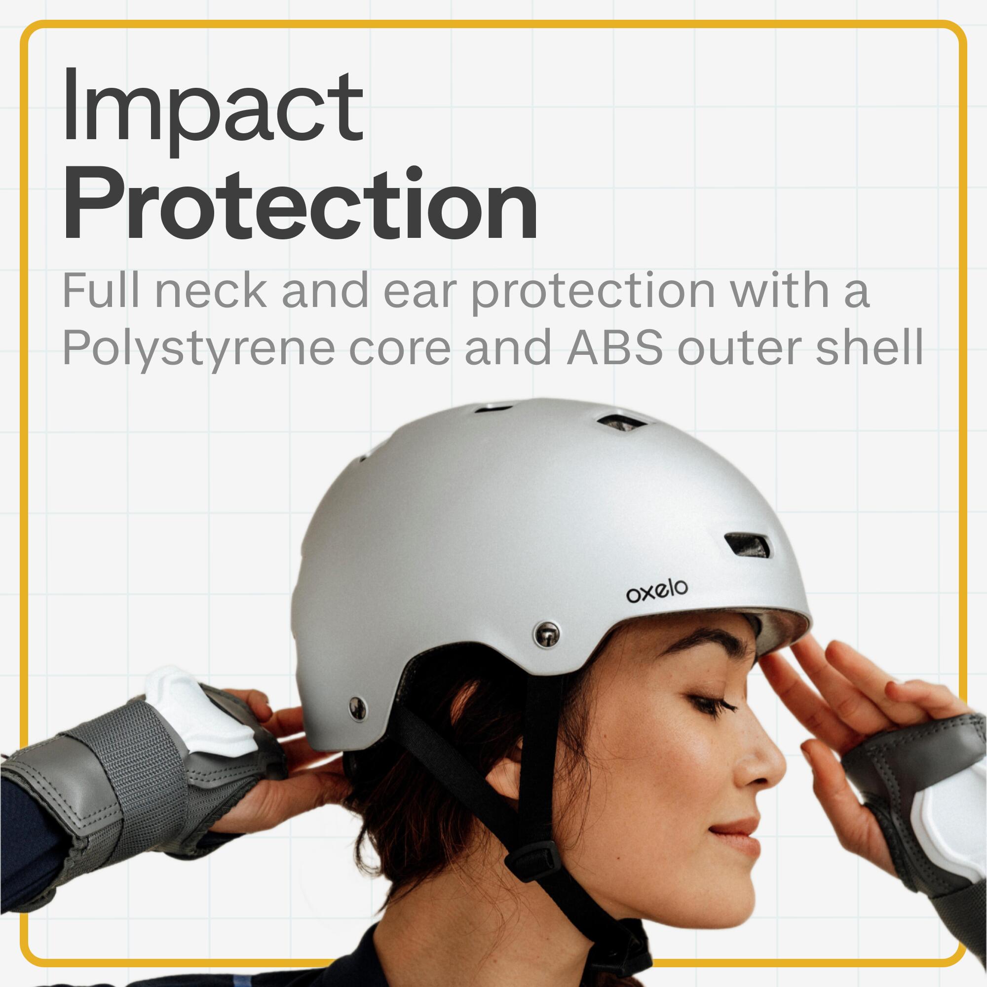 Inline Skating Skateboarding Scootering Helmet MF500 - Grey