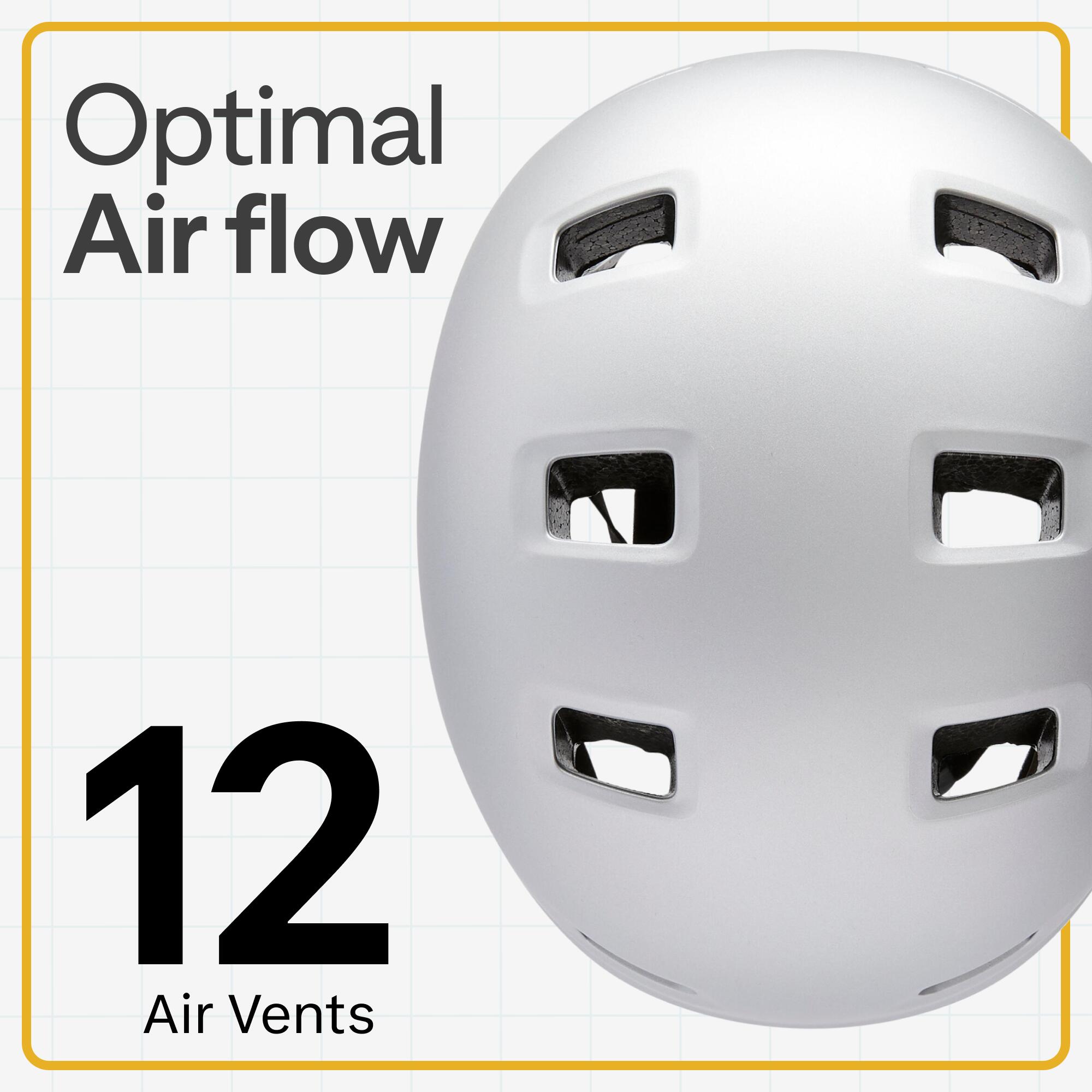 Inline Skating Skateboarding Scootering Helmet MF500 - Grey