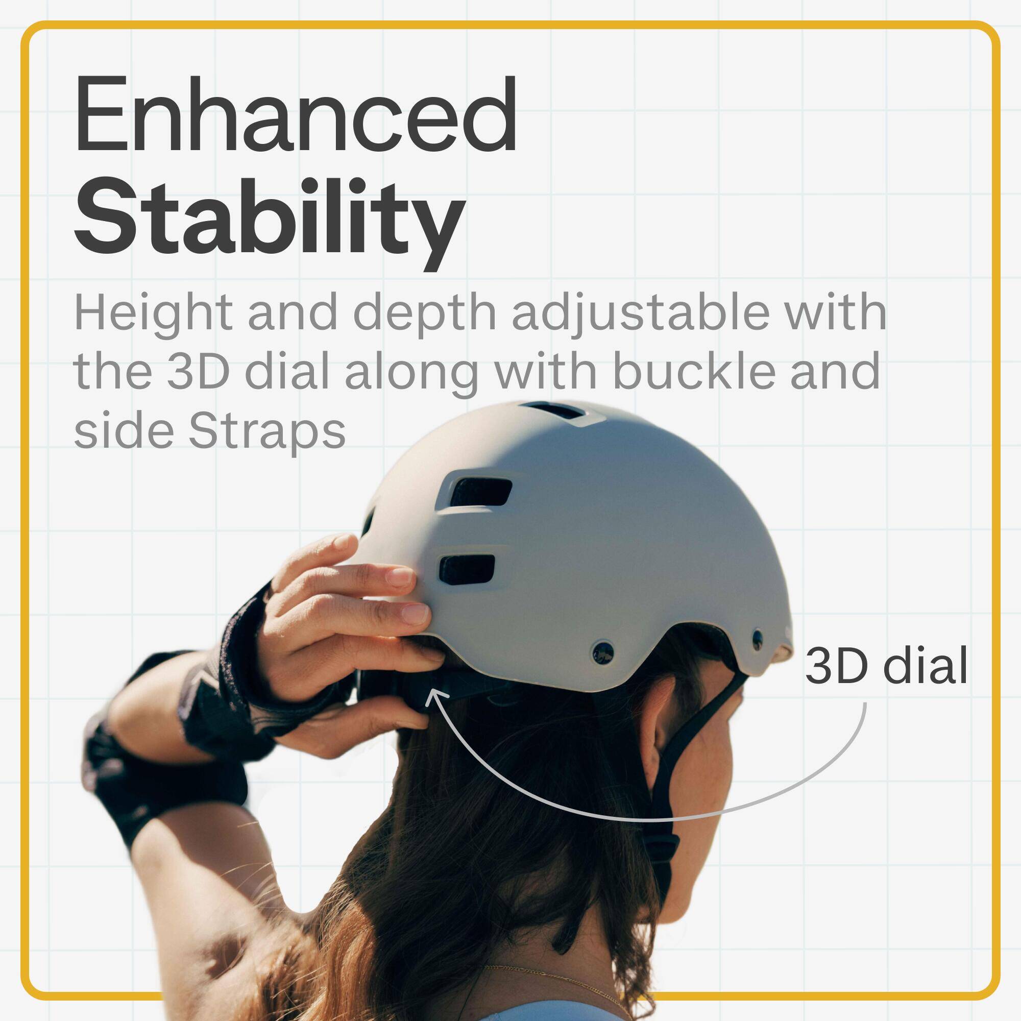 Inline Skating Skateboarding Scootering Helmet MF500 - Light Khaki -  4