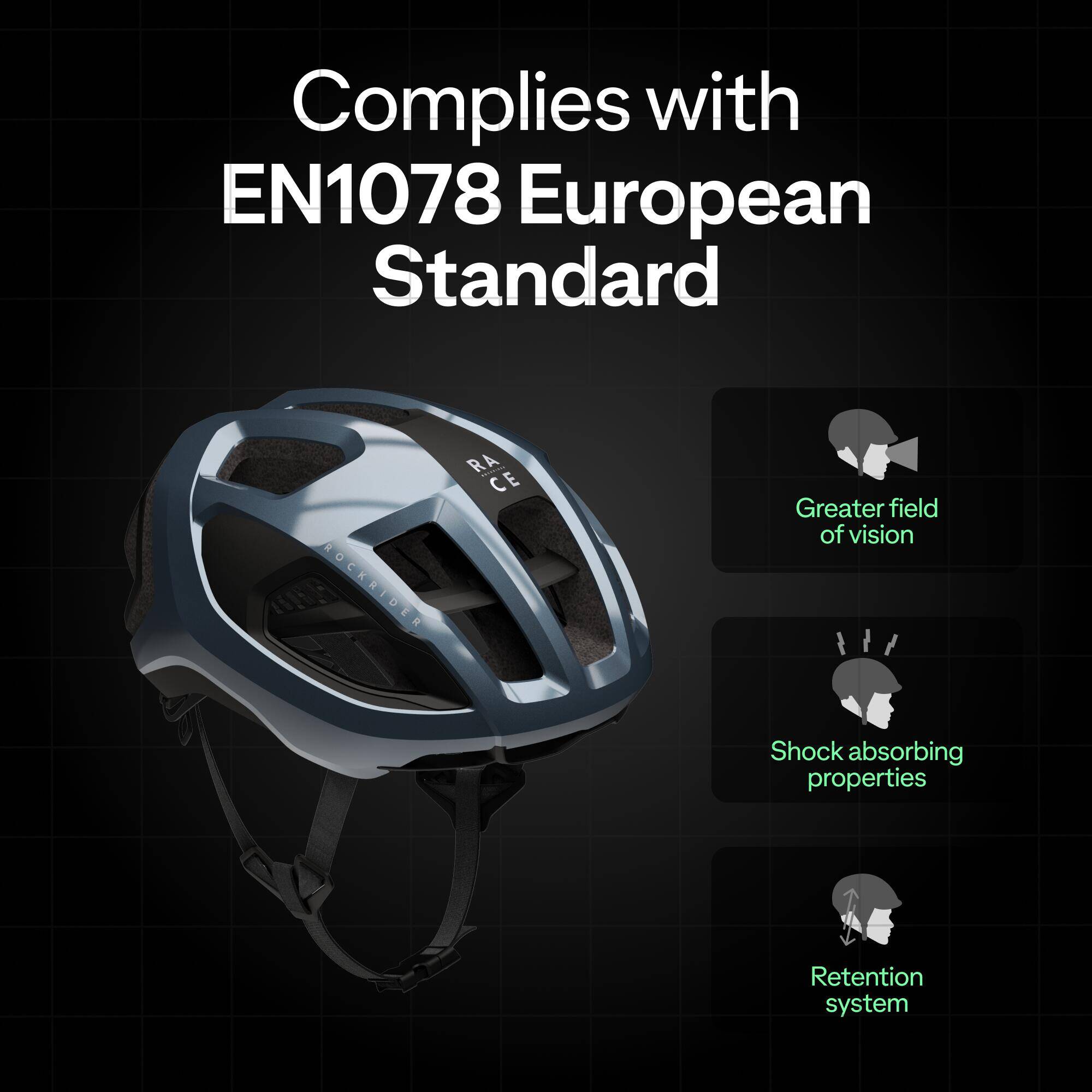 Mountain Bike Helmet XC Race - Grey/Black -  5