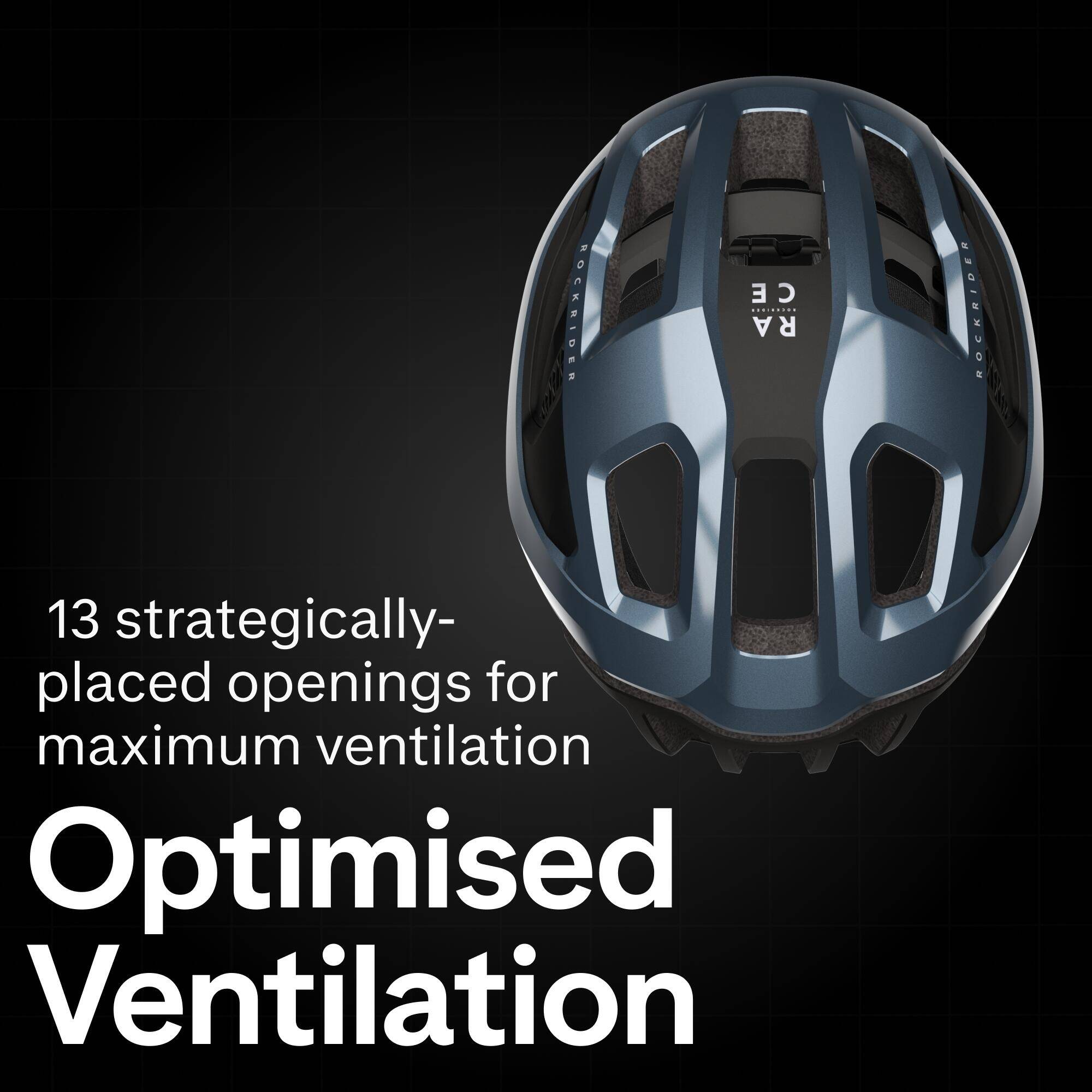 Mountain Bike Helmet XC Race - Grey/Black -  4