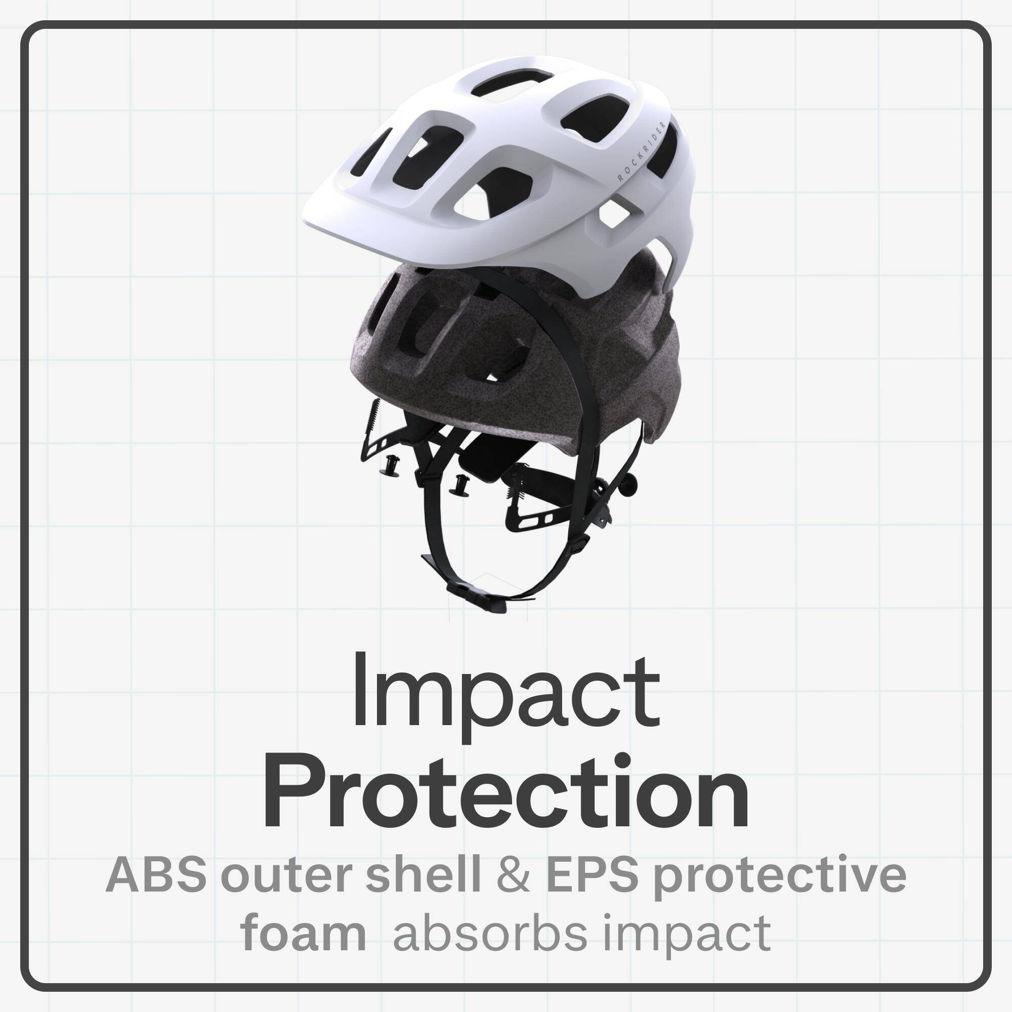 Mountain Bike Helmet EXPL 100 - White -  3