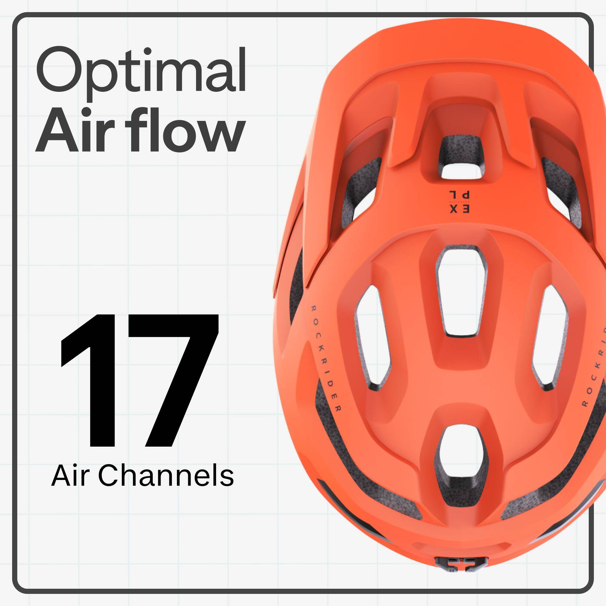 Mountain Biking Helmet EXPL 500 - Neon Orange -  5