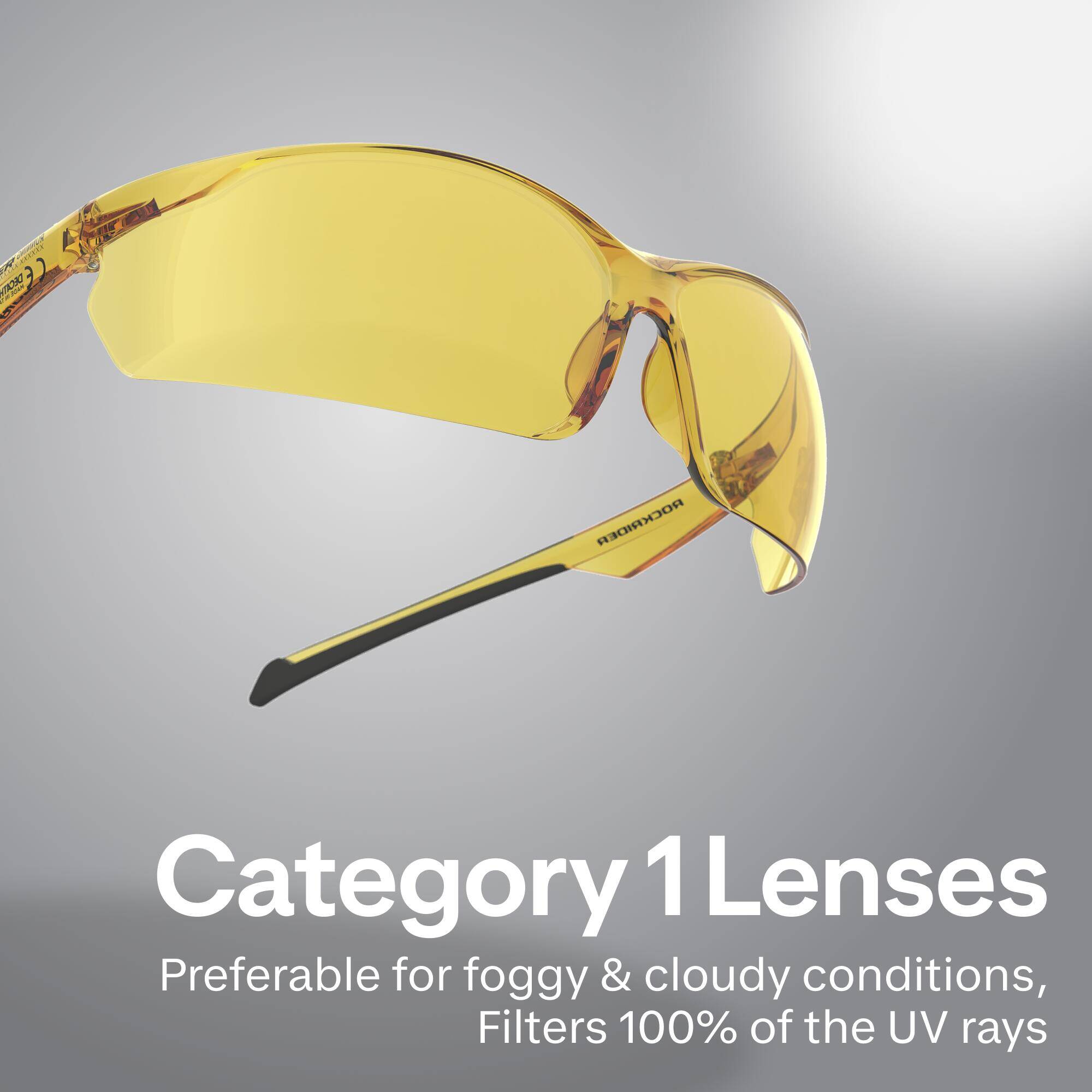Cycling Sunglasses ST100 Yellow -  2