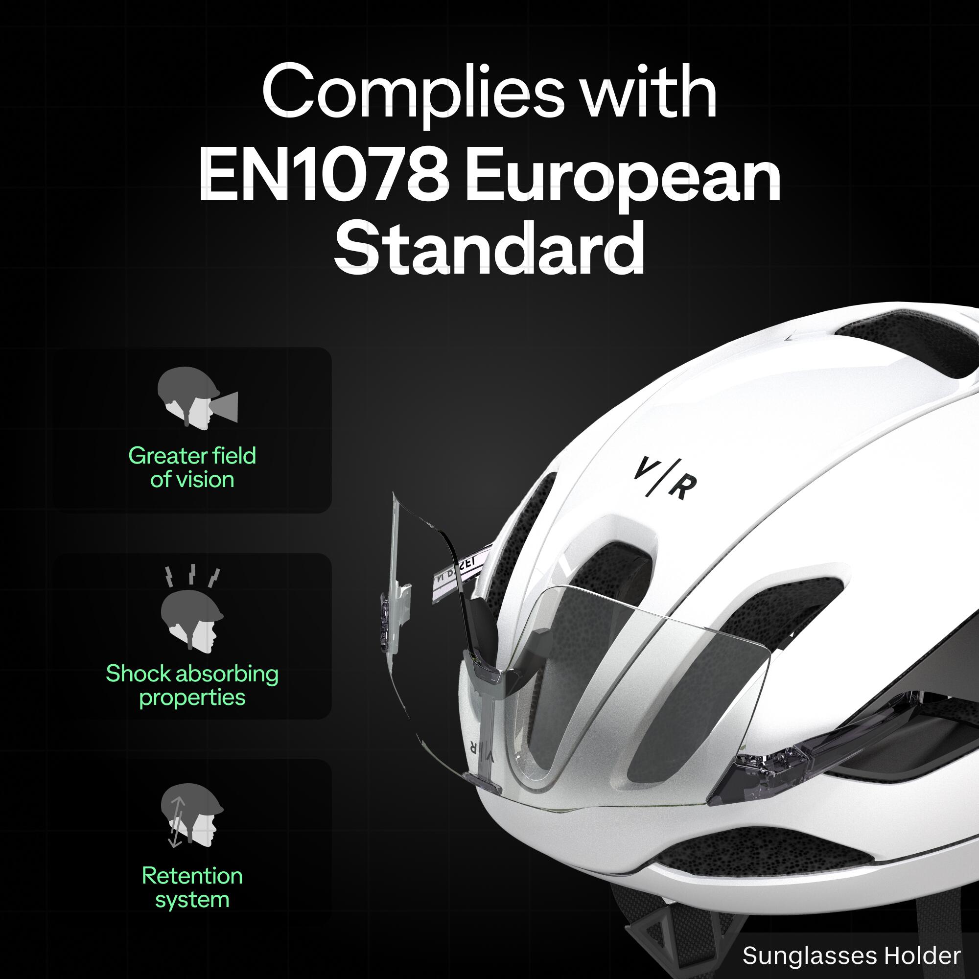 Aero Road Cycling Helmet RCR-F White - Main Image