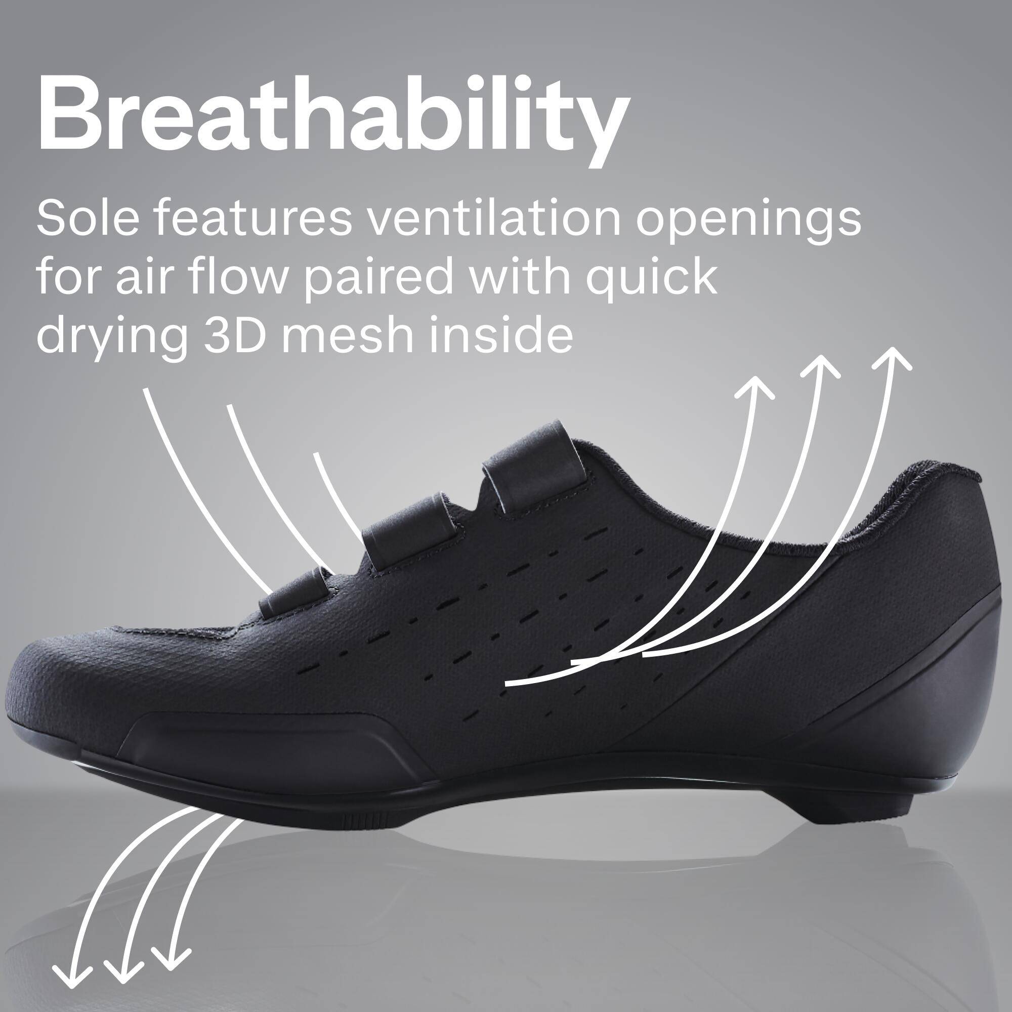 Road Cycling Shoes Road 100 - Black -  5