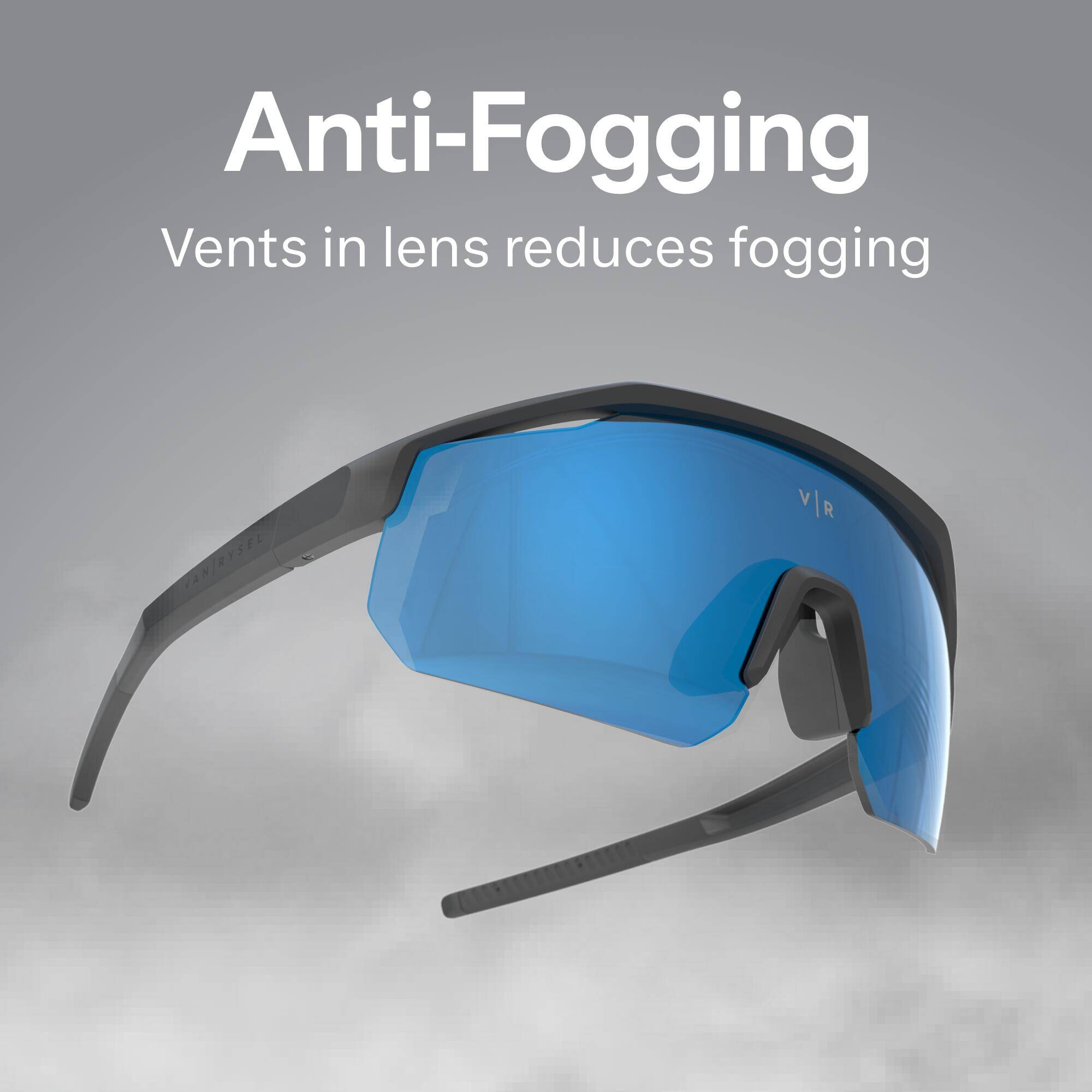 Adult Cycling Glasses Perf 500 Light Category 3 - Black/Blue -  4