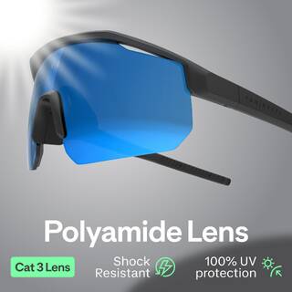 Adult Cycling Glasses Perf 500 Light Category 3 - Black/Blue
