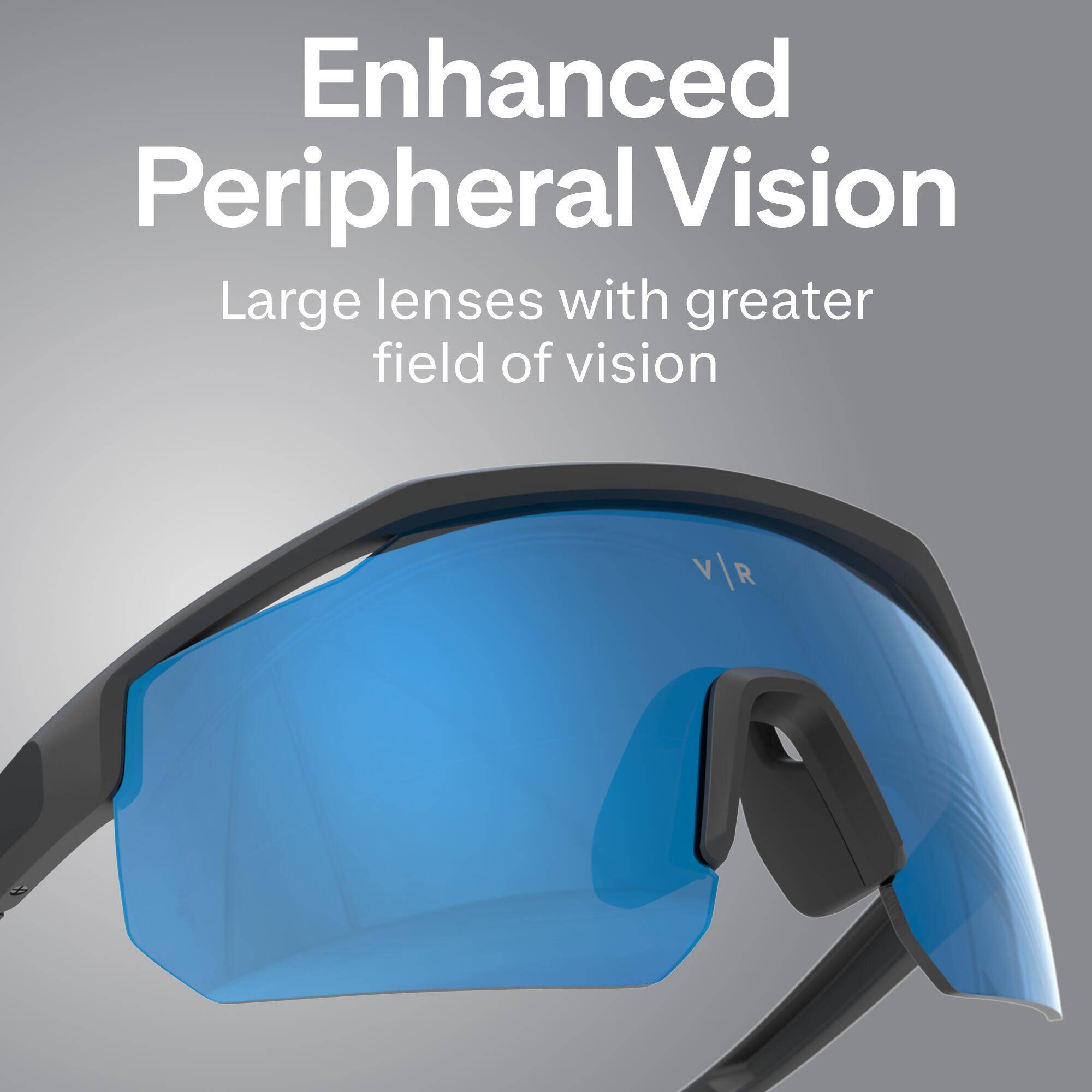 Adult Cycling Glasses Perf 500 Light Category 3 - Black/Blue -  2