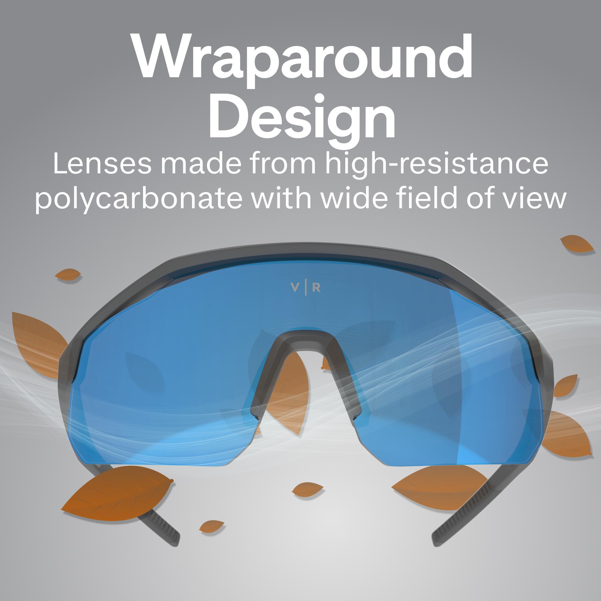 Adult Cycling Glasses Perf 500 Light Category 3 - Black/Blue