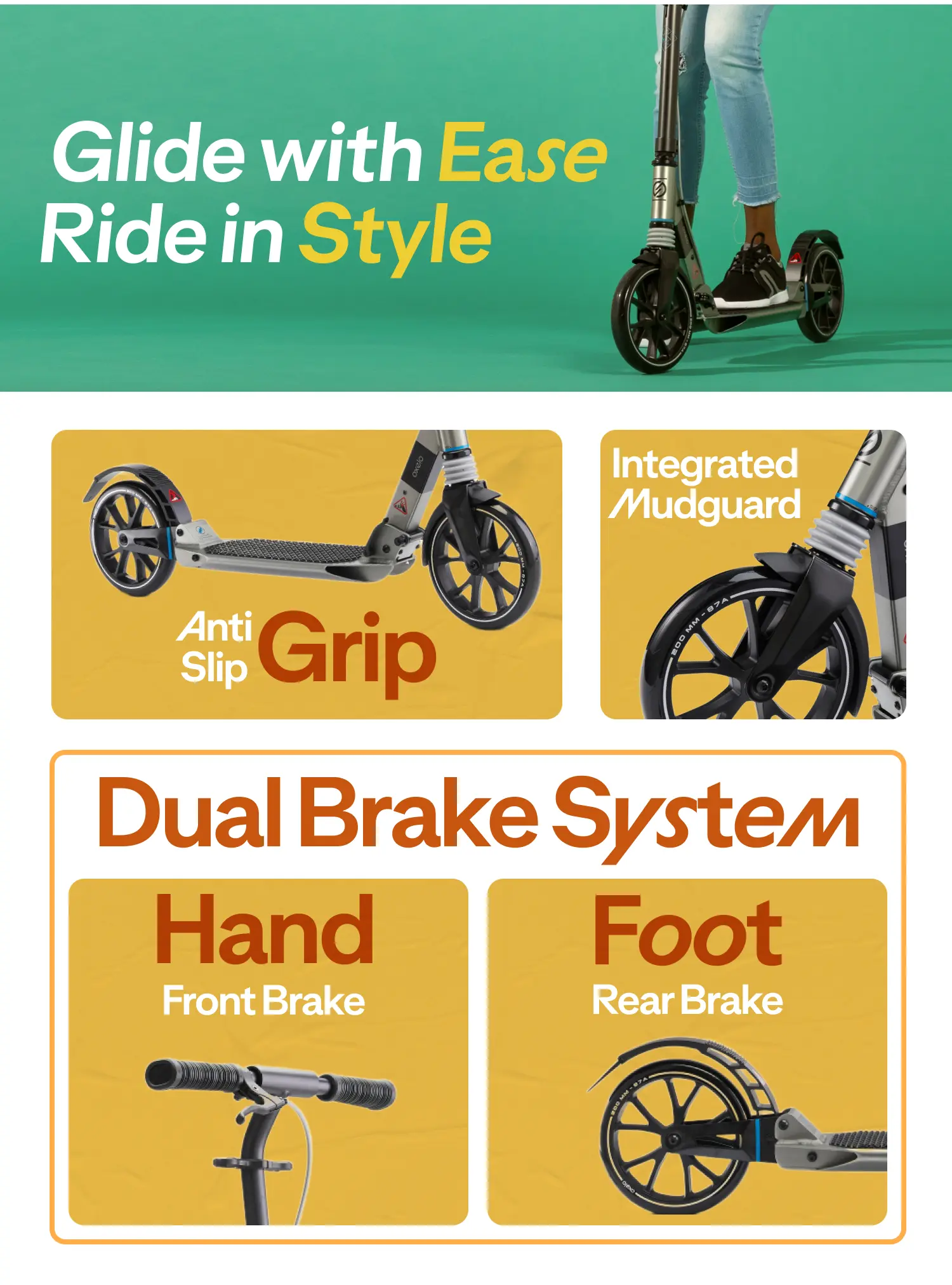 Adult Scooter Town T7XL - Black