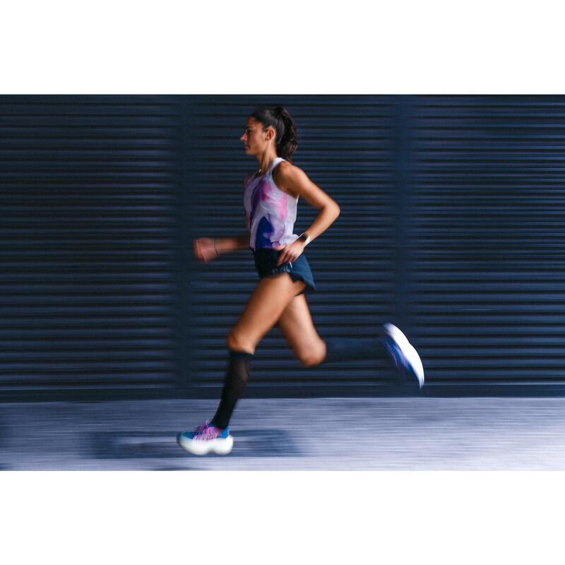 Maiou ușor alergare pe asfalt KIPRUN Run 900 Light Mov Print Damă
