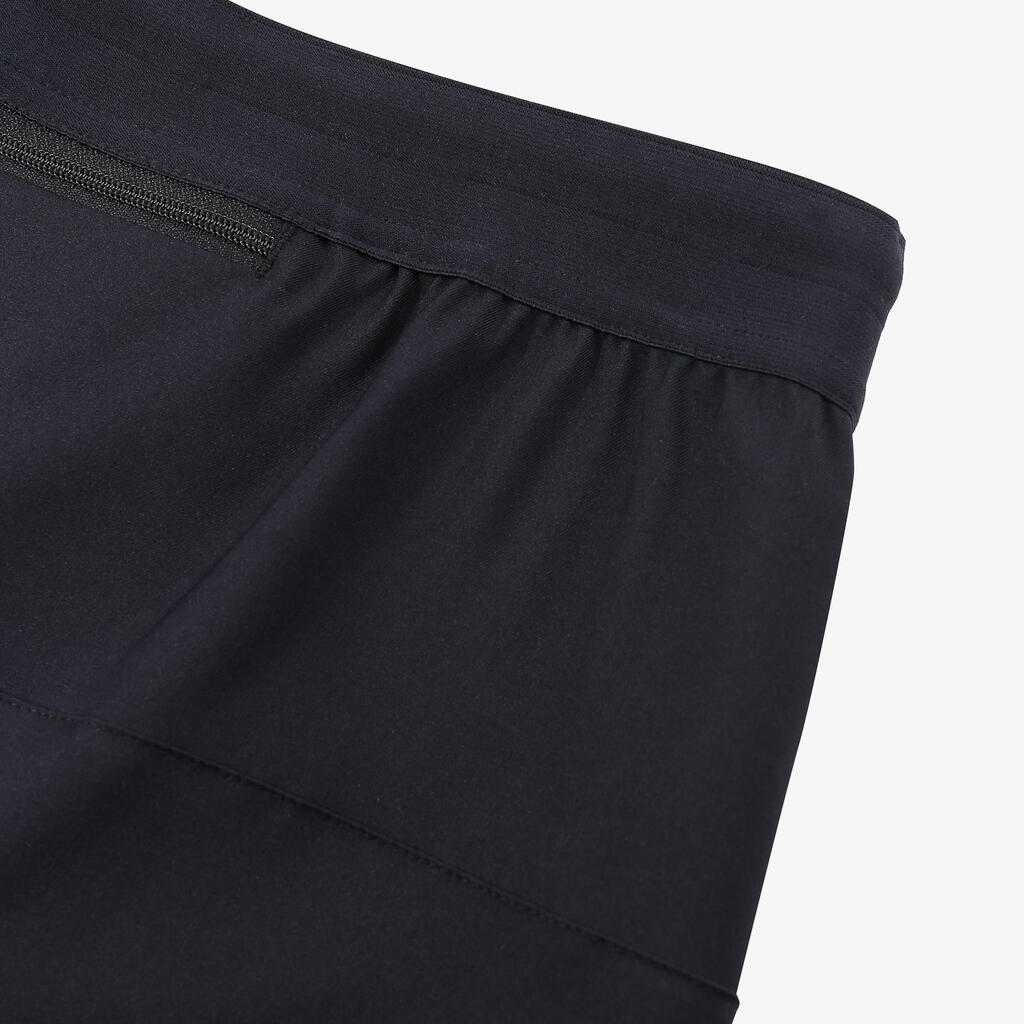 Pantalon de running homme 3/4 respirant et à séchage rapide KIPRUN  - Noir