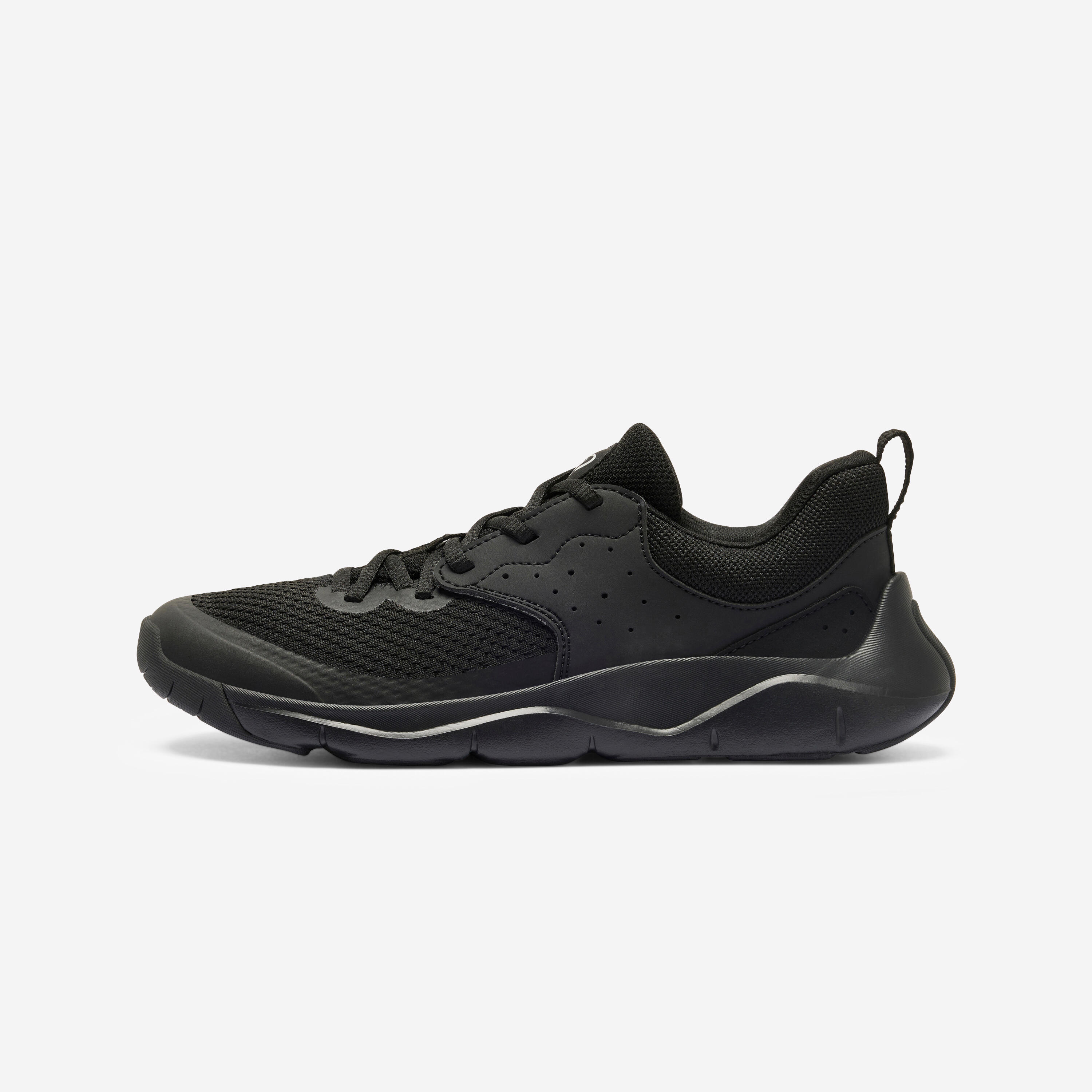 Kids' Unisex Multisports Lightweight Lace-Up Shoes Playful Fast - Black