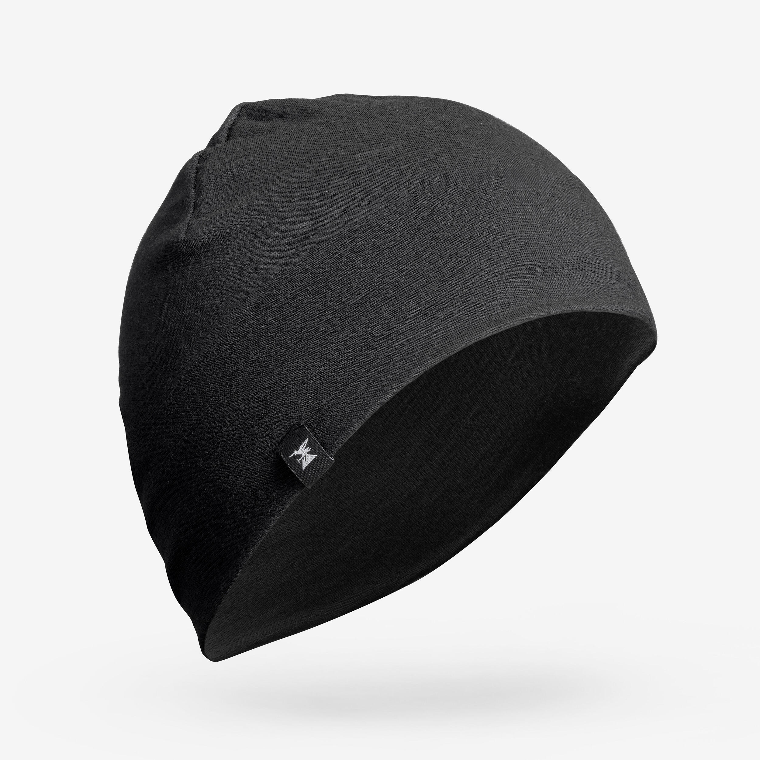 FORCLAZ Merino Wool Trekking Hat MT500 - Black