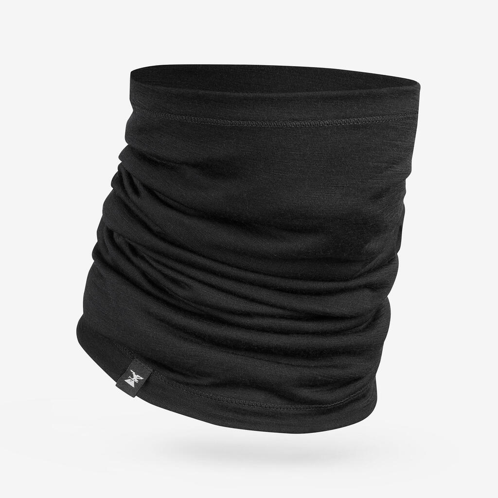 Črn cevasti trak iz merino volne MT500